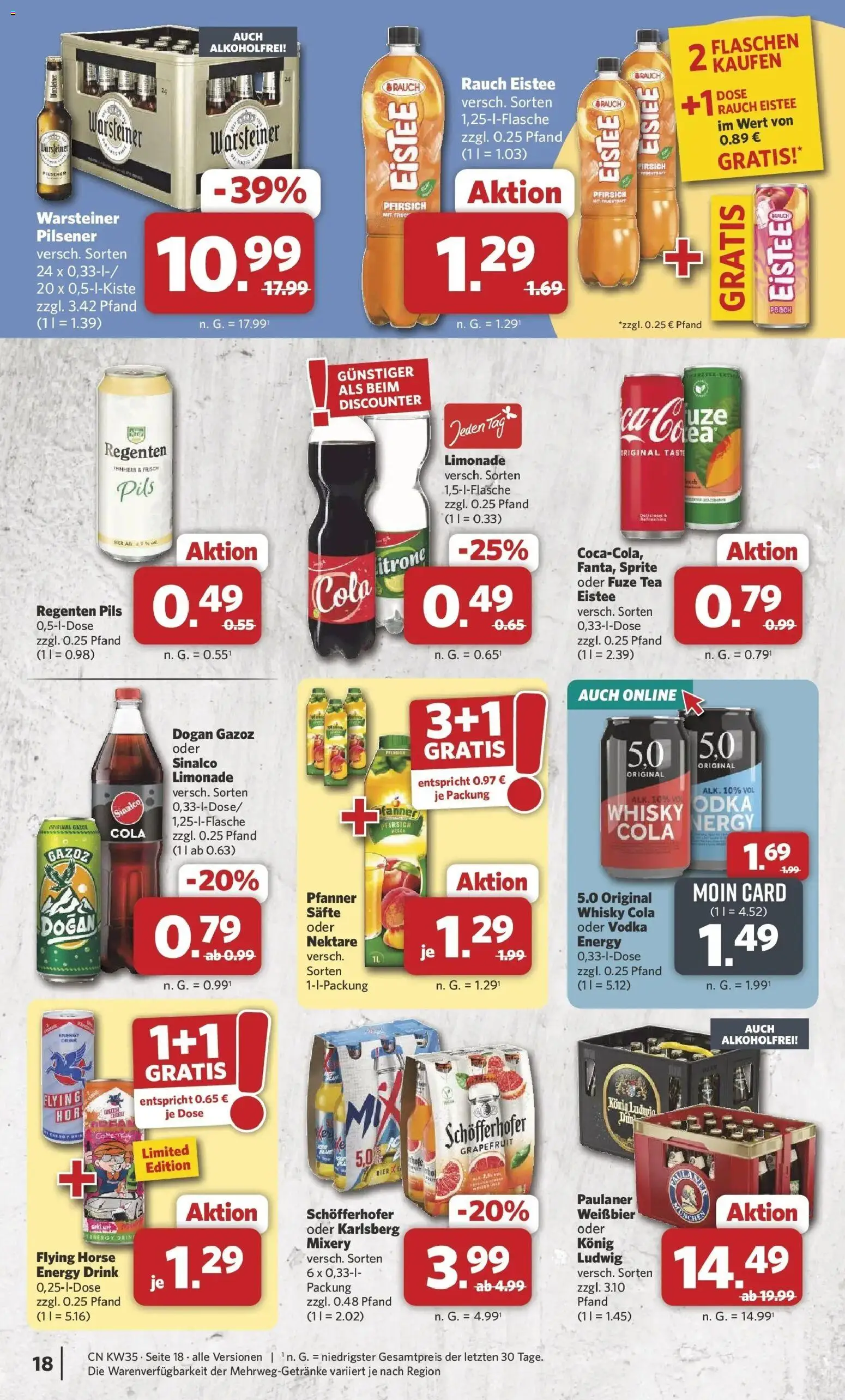 Combi Prospekt Dülmen (ab 24.08.2026) zum Blättern | Seite: 22 | Produkte: Fuze tea, Limonade, Pfirsich, Vodka