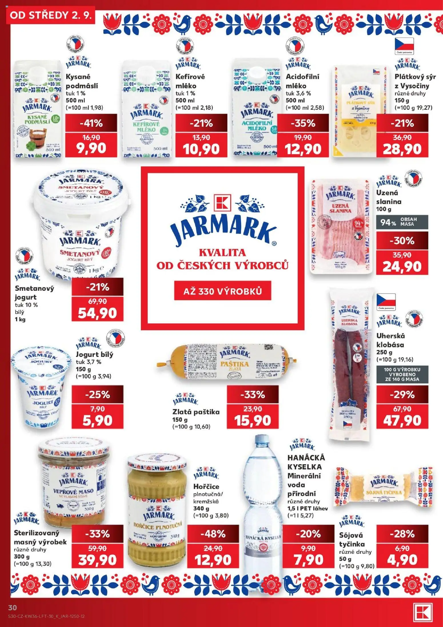 Kaufland leták - Praha 8 od 02.09.2026 | Strana: 30 | Produkty: Kefírové mléko, Kefír, Vepřové maso, Bílý jogurt