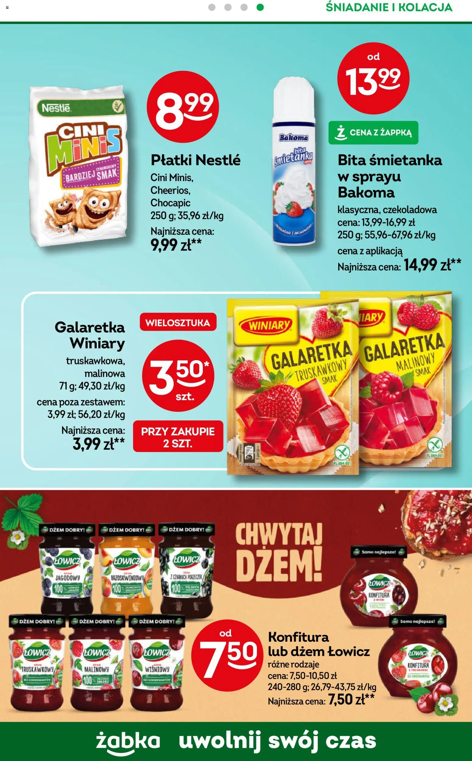 Żabka gazetka - Codzienne produkty od 09.09.2026 | Strona: 13 | Produkty: Czekoladowa, Galaretka, Bita śmietanka, Płatki