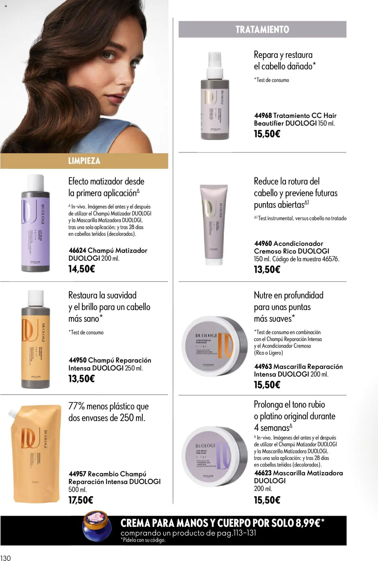 Oriflame - Catálogo Campaña 9 │ válido desde el 24/06/2026 | Página: 130 | Productos: Champú, Acondicionador, Crema, Crema para manos