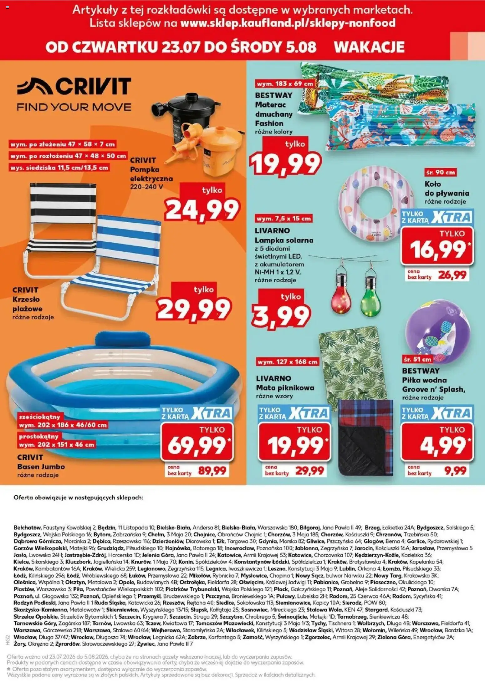 Kaufland gazetka - Złap Okazje od 23.07.2026 | Strona: 15 | Produkty: Mata piknikowa, Gazety, Krzesło, Materac dmuchany