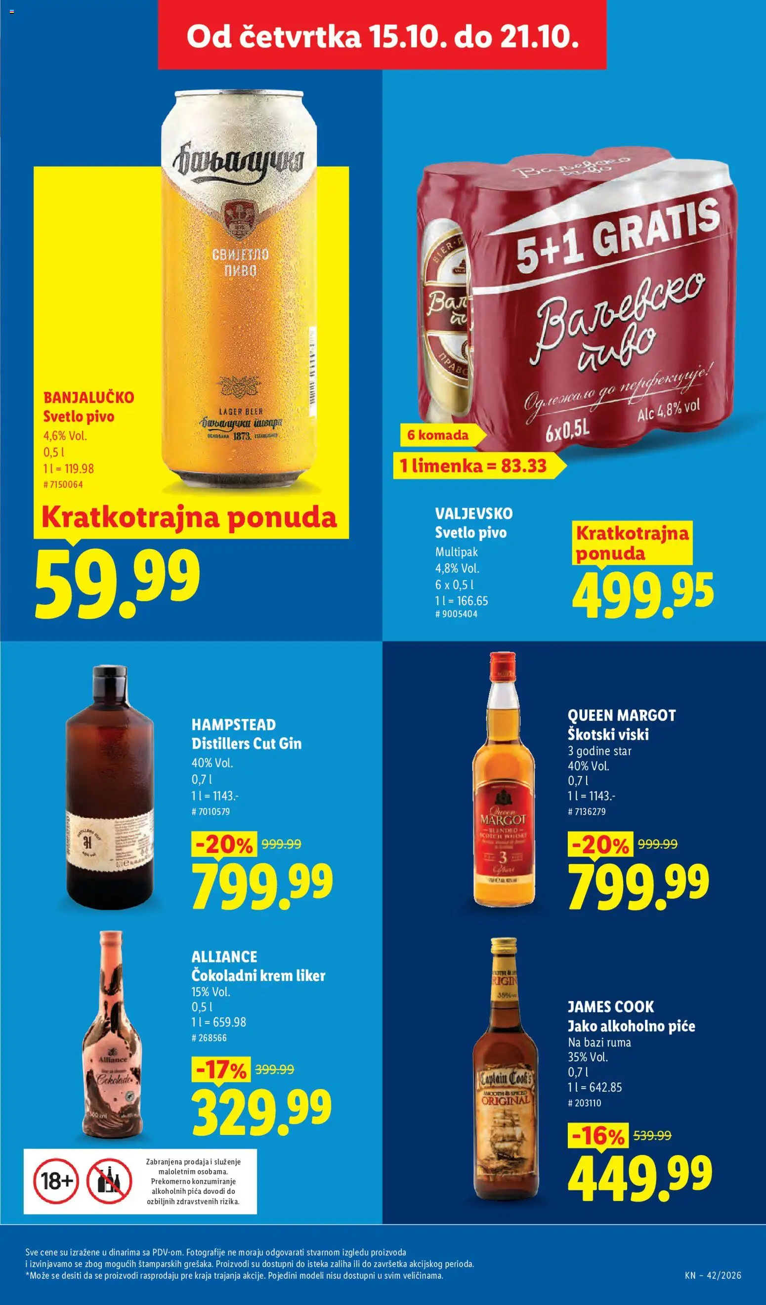 Lidl katalog - važi od 15.10.2026 | Strana: 49 | Proizvode: Liker, Viski, Pivo, Krem