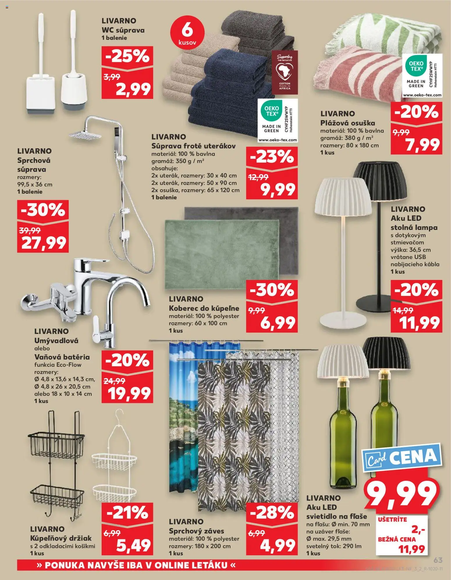 Nové Kaufland akcie – leták je platný od 28.05.2026 | Strana: 63 | Produkty: Koberec do kúpeľne, Lampa, Koberec, Stolná lampa