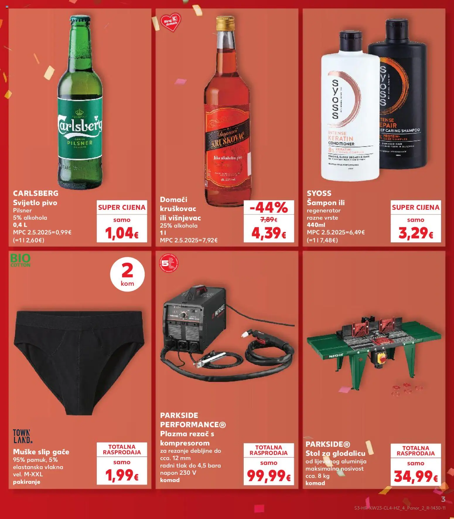 Kaufland katalog | vrijedi od 03.06.2026 | Stranica: 3 | Proizvodi: Stol, Regenerator, Rezač, Parkside