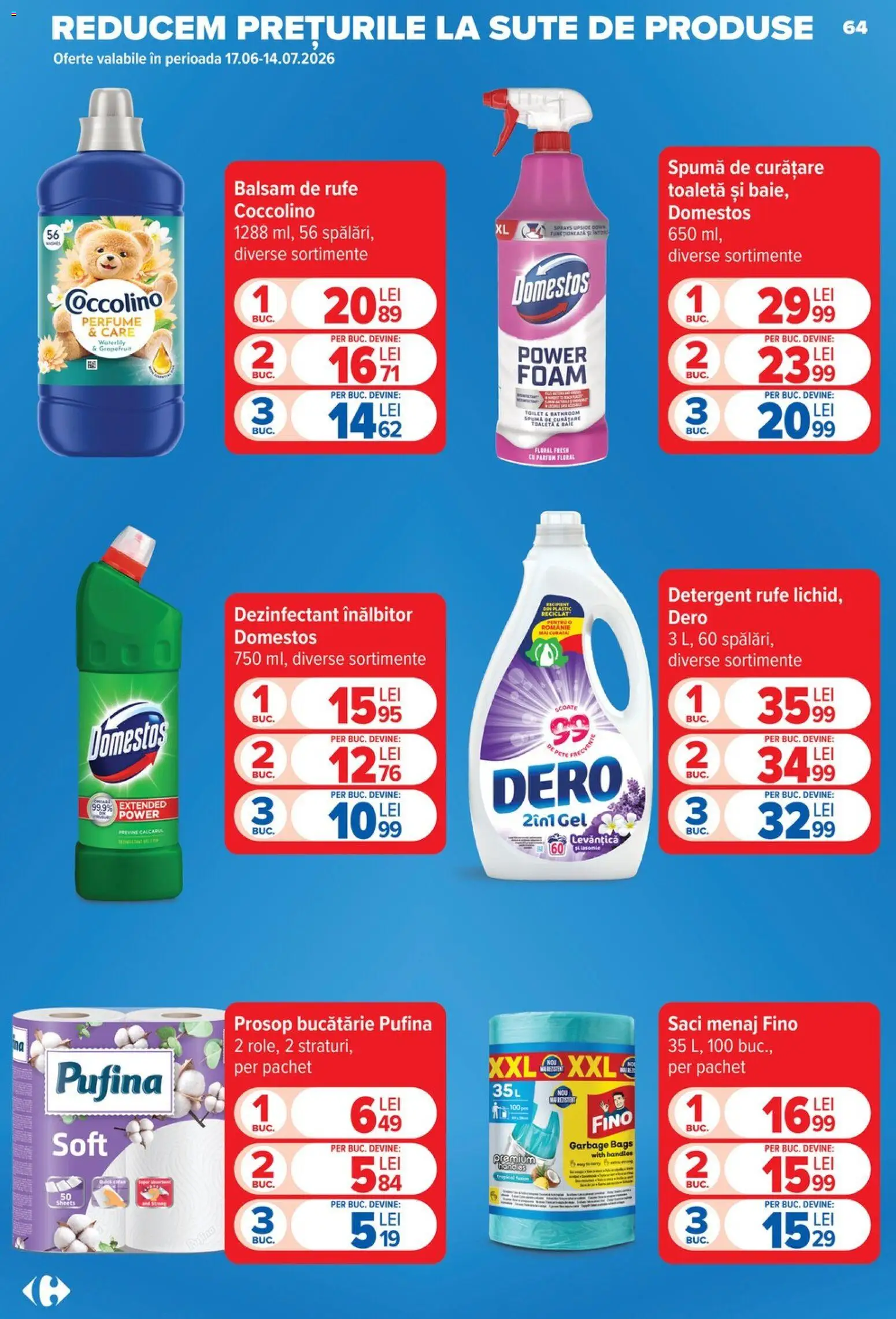 Noul catalog Carrefour – valabil de la 17.06.2026 | Pagină: 63 | Produse: Bucătărie, Balsam, Detergent, Balsam de rufe
