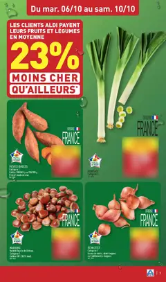 Aldi - Prévisualisation de POIREAUX, Catégorie 1. valide à partir de 06/10/2026 | Page: 5 | Produits: Échalotes, Patates douces, Poireaux, Fruits