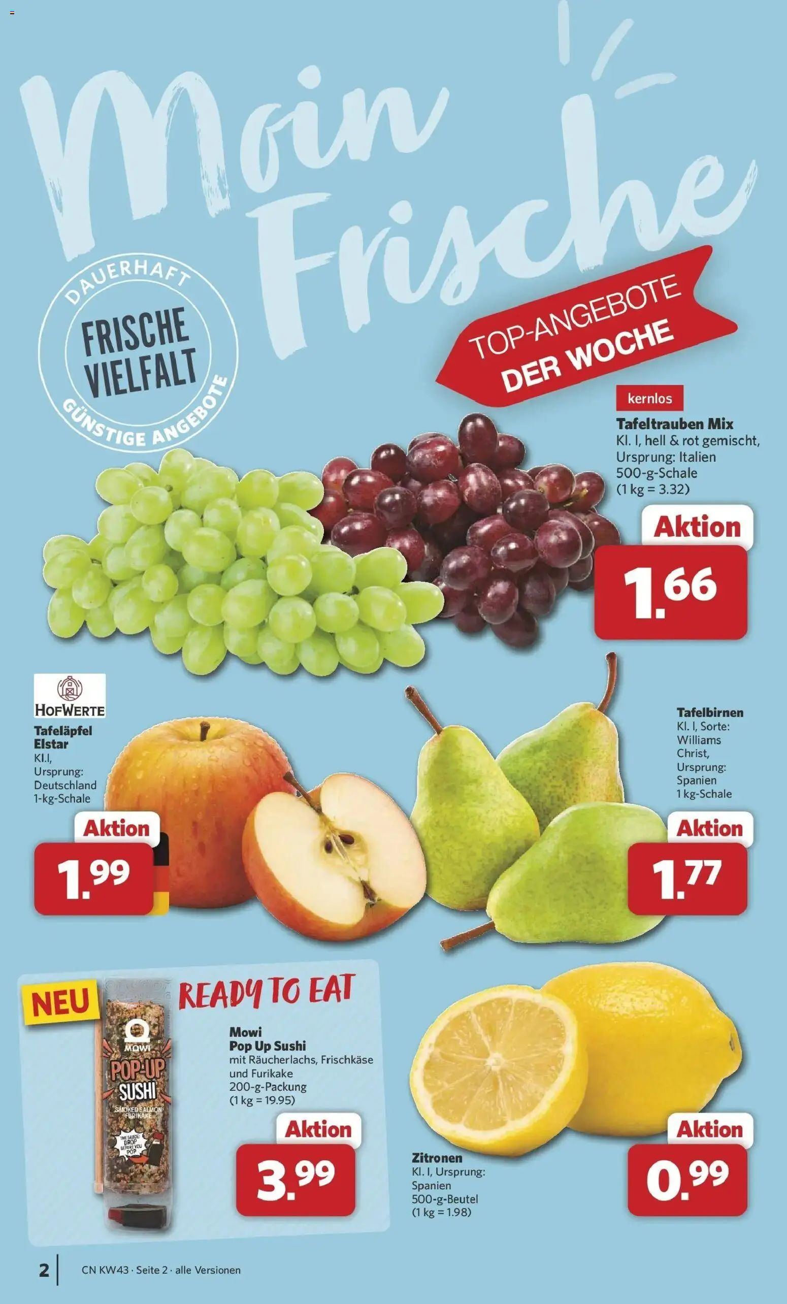 Combi Prospekt Twistringen (ab 19.10.2026) zum Blättern | Seite: 2 | Produkte: Frischkase, Zitronen