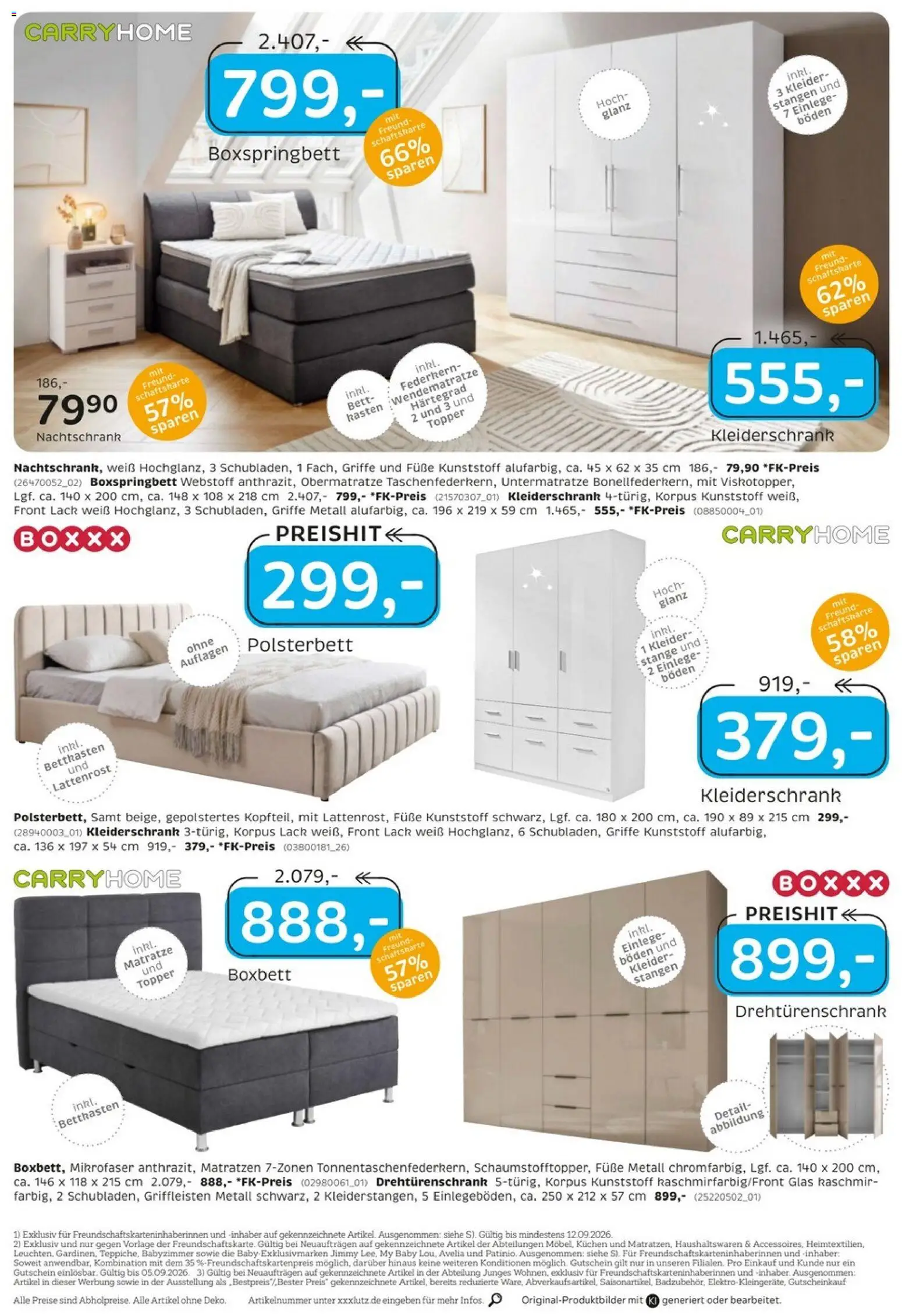 XXXLutz Junges Wohnen – gültig ab 29.08.2026 | Seite: 2 | Produkte: Kleiderschrank, Lattenrost, Boxspringbett, Kuchen