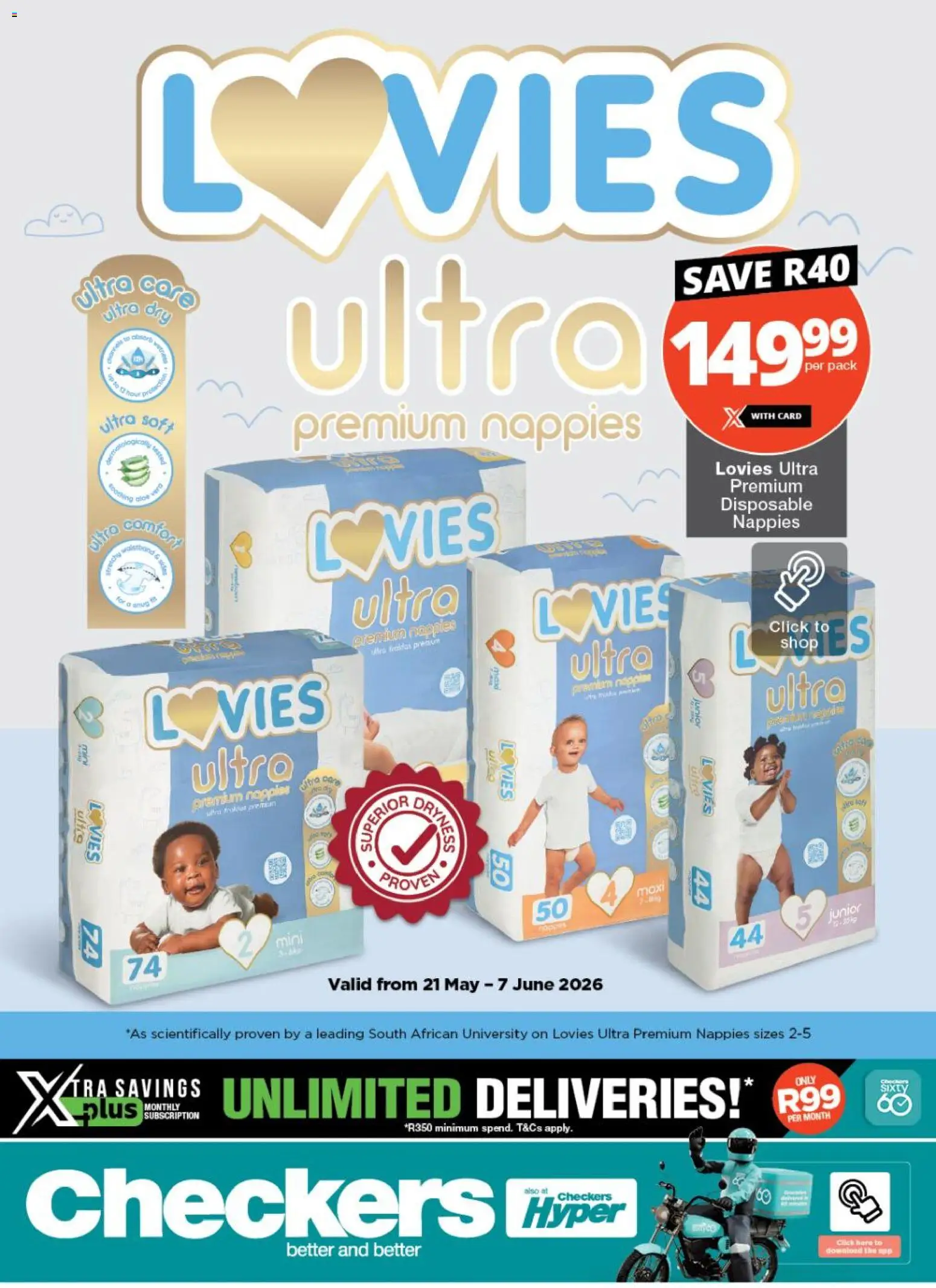 New Checkers catalogue – valid from 25.05.2026 | Page: 17 | Products: Nappies