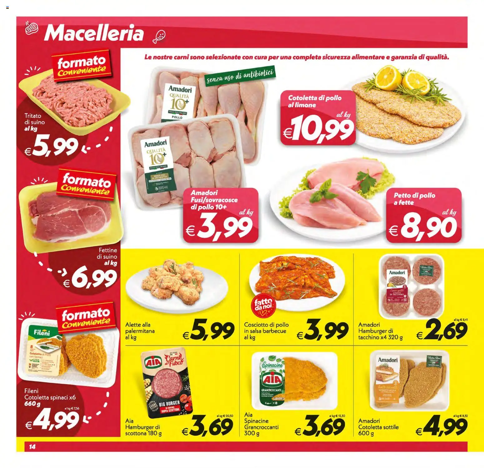 Volantino SuperConveniente del 19.05.2026 | Pagina: 14 | Prodotti: Petto di Pollo, Tacchino, Barbecue, Limone