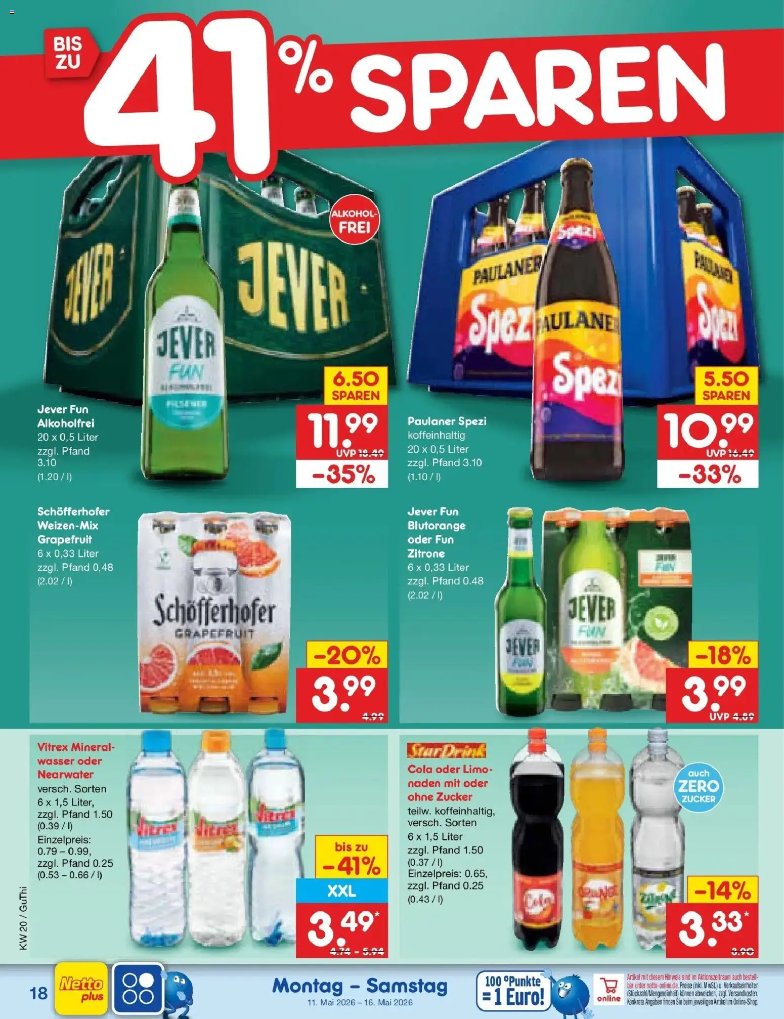 Netto Marken-Discount Prospekt Thiendorf	 – gültig ab 10.05.2026 | Seite: 23 | Produkte: Cola, Wasser, Zitrone, Jever