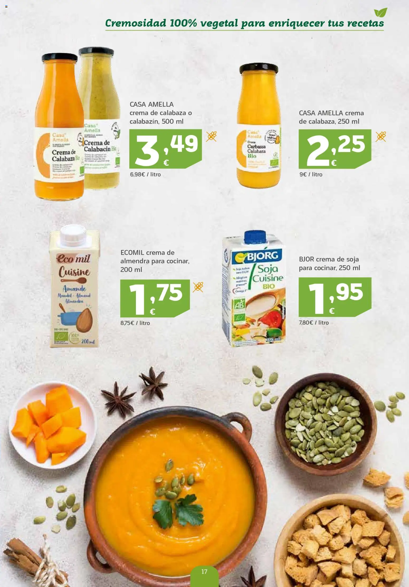HiperDino Productos Ecológicos │ válido desde el 23/10/2026 | Página: 17 | Productos: Calabacín, Calabaza, Crema