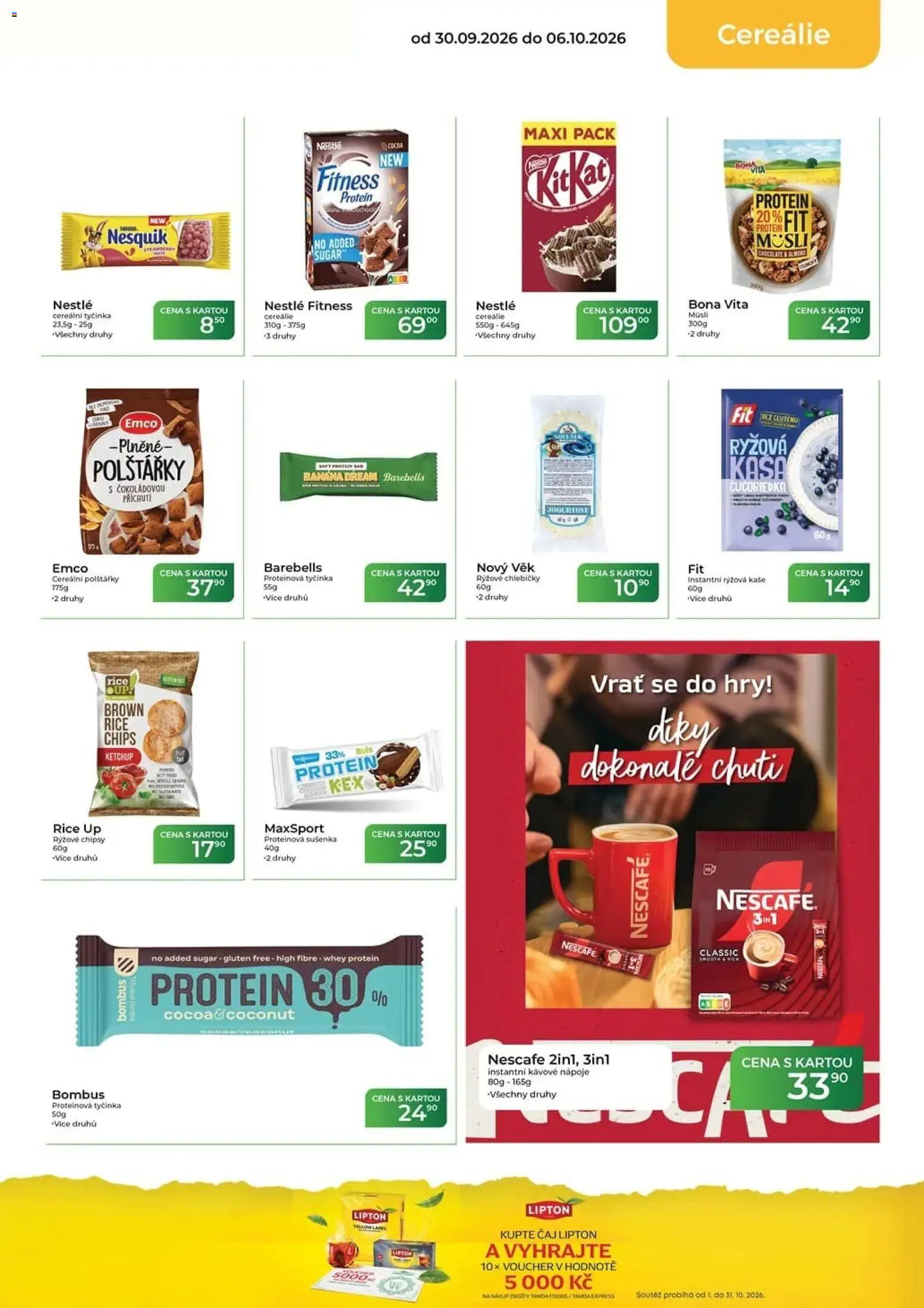 Tamda Foods leták od 30.09.2026 | Strana: 23 | Produkty: Čaj, Nescafé, Rýžové chipsy, Protein