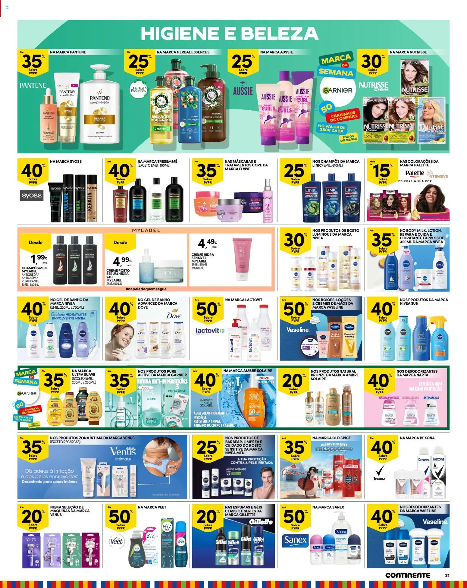 Continente Madeira │ válido de 07/04/2026 | Página: 21 | Produtos: Agua, Gel de banho, Sérum, Creme