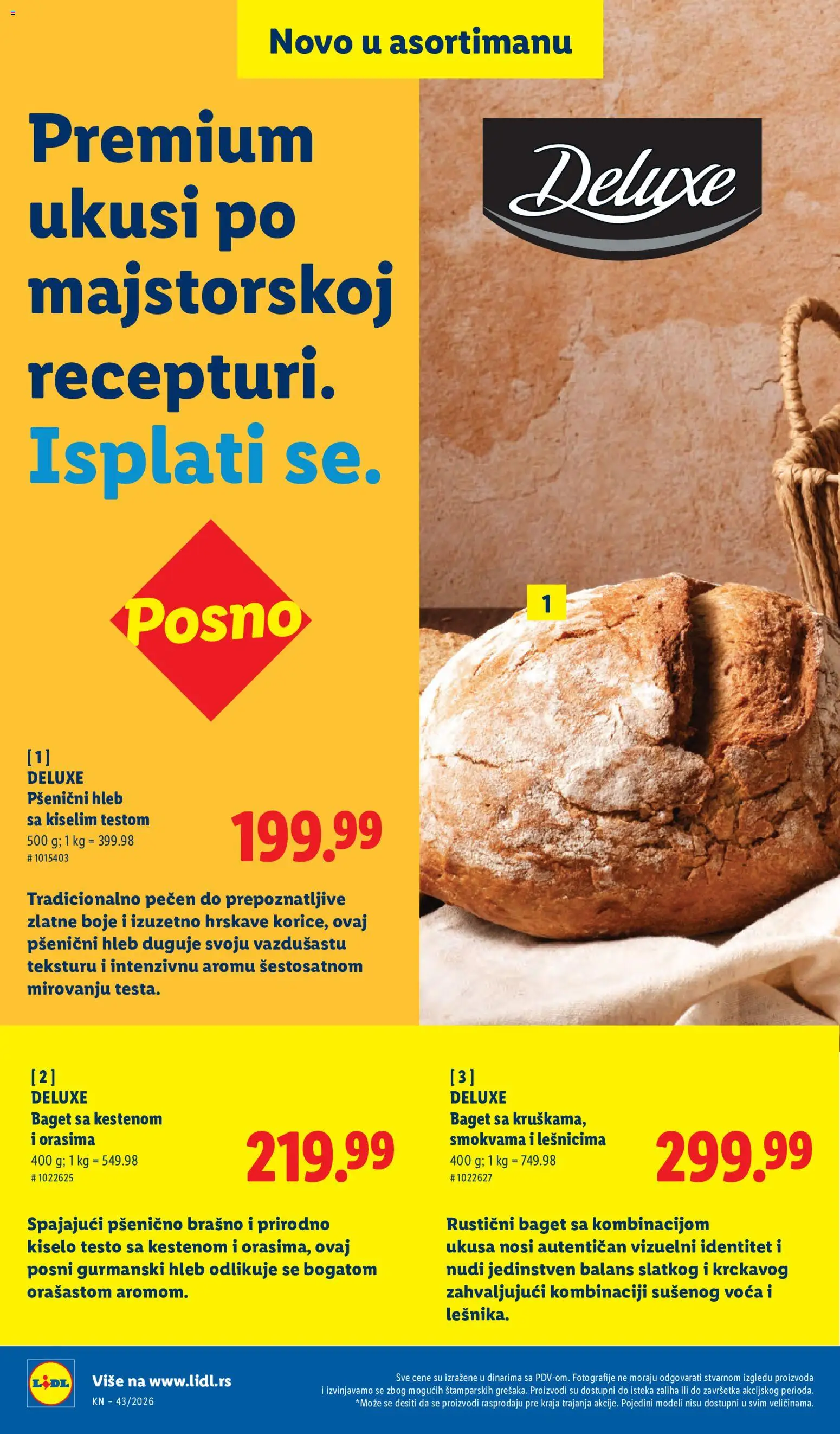 Lidl katalog - važi od 22.10.2026 | Strana: 24 | Proizvode: Testo, Brašno, Pšenično brašno, Hleb