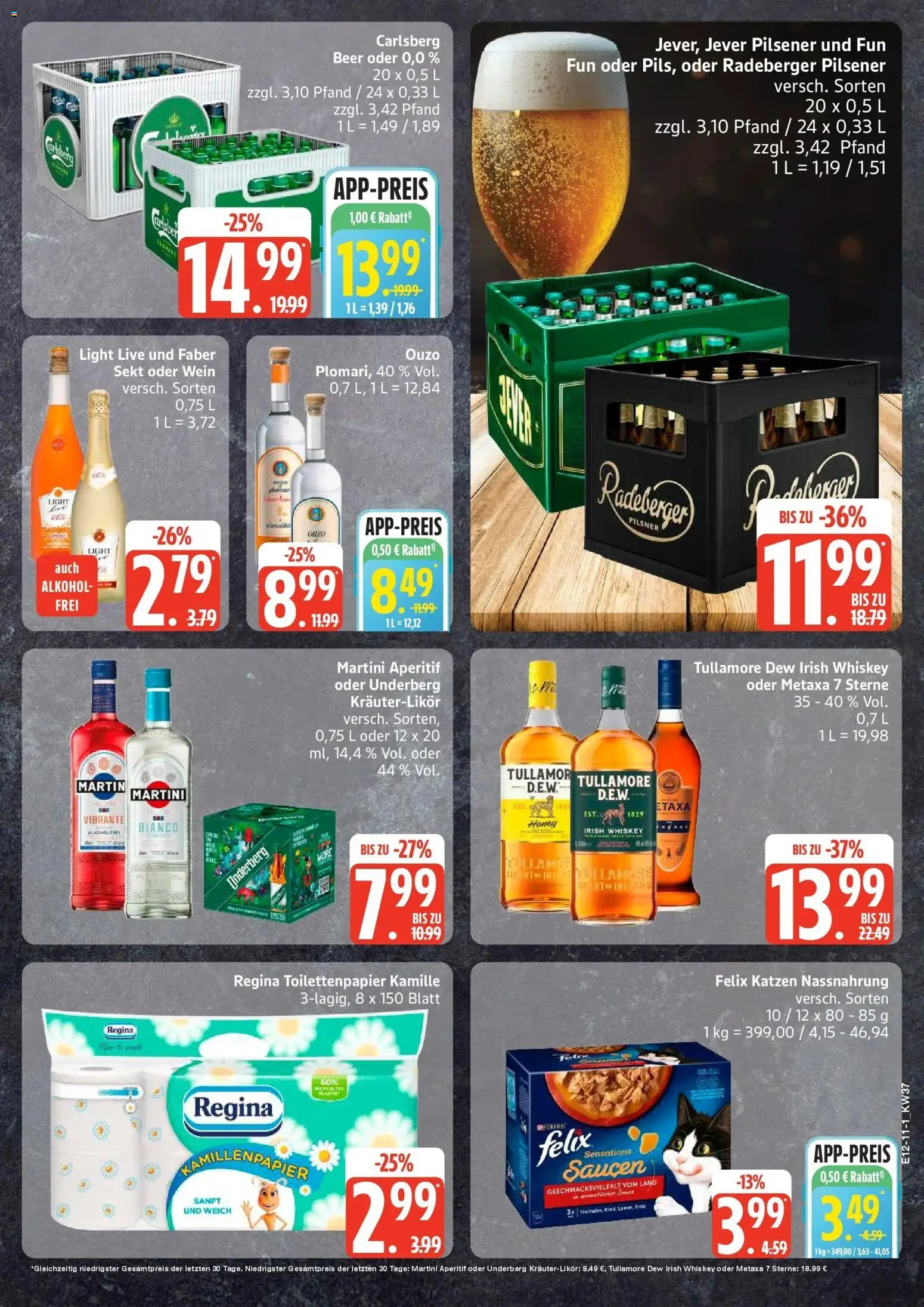 Edeka Prospekt Norderstedt (ab 07.09.2026) » Angebote Online | Seite: 11 | Produkte: Martini, Wein, Underberg, Toilettenpapier