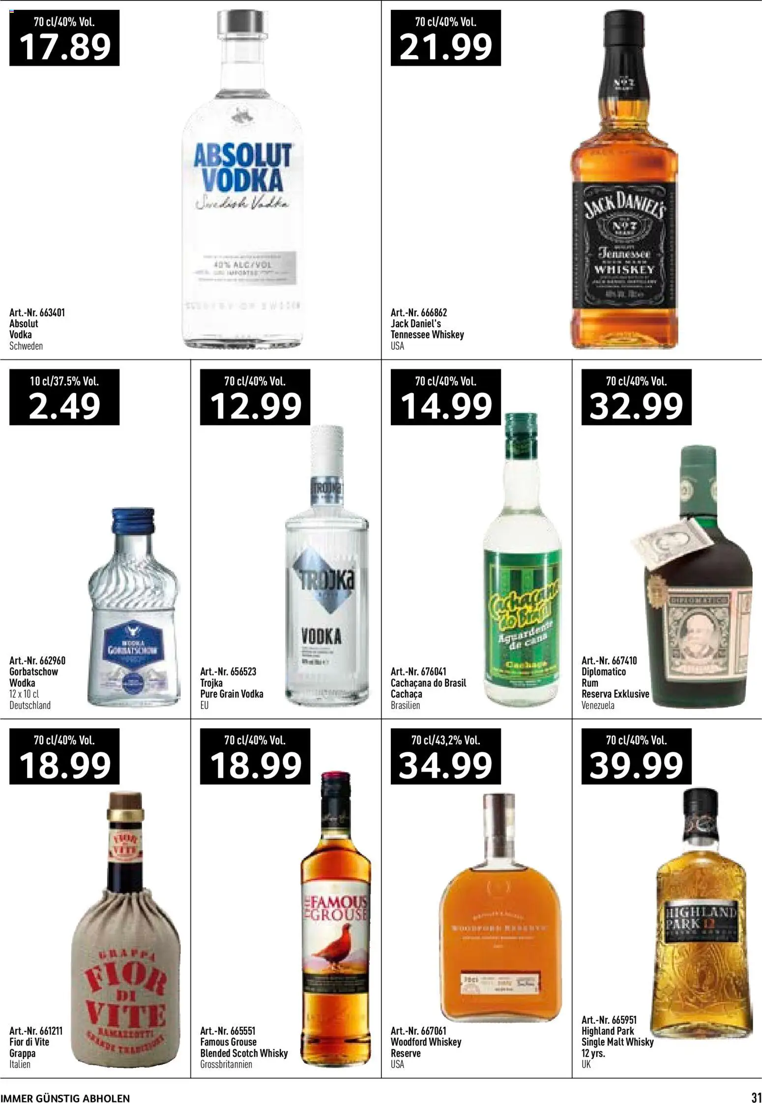 Prodega aktionen – gültig ab 15.06.2026 | Seite: 31 | Produkte: Wodka, Whiskey