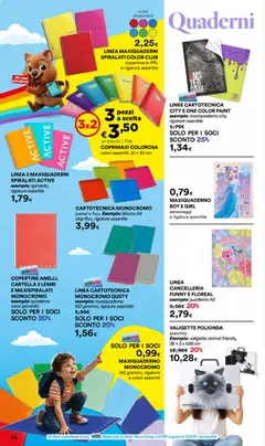 Anteprima del volantino Ipercoop volantino Scuola Torino valido a partire dal 09/07/2026 | Pagina: 14 | Prodotti: Quaderno, Valigetta