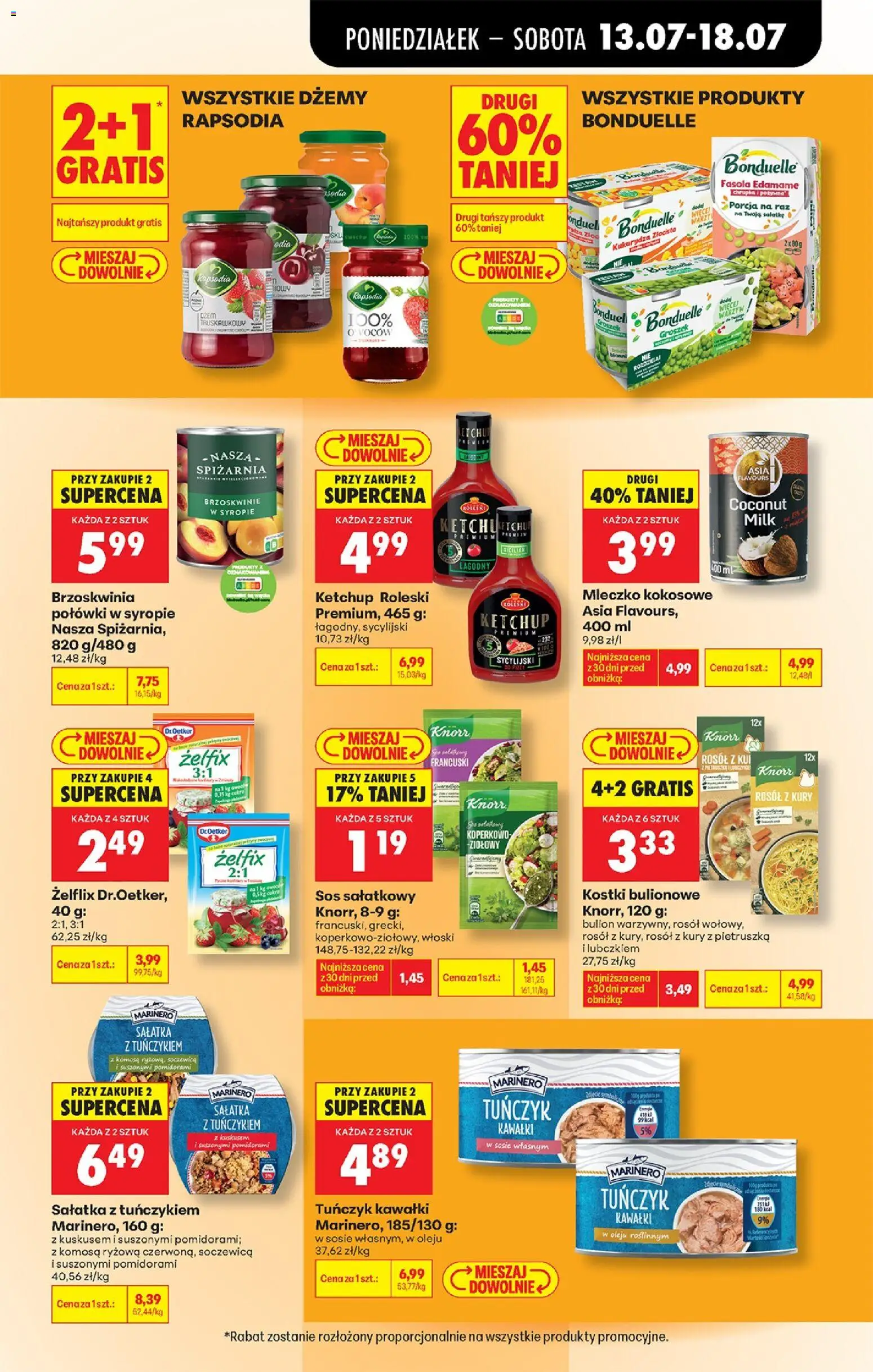 Biedronka Polsko leták od 13.07.2026 | Strana: 61 | Produkty: Džem, Knorr, Edamame