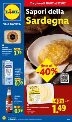 Anteprima del volantino Lidl volantino Sardegna valido a partire dal 16/07/2026