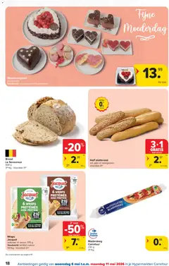Carrefour folder week 19 - Voorbeeld van een folder van Carrefour, geldig van 06.05.2026 | Pagina: 18 | Producten: Stokbrood, Taart, Tortilla's, Brood