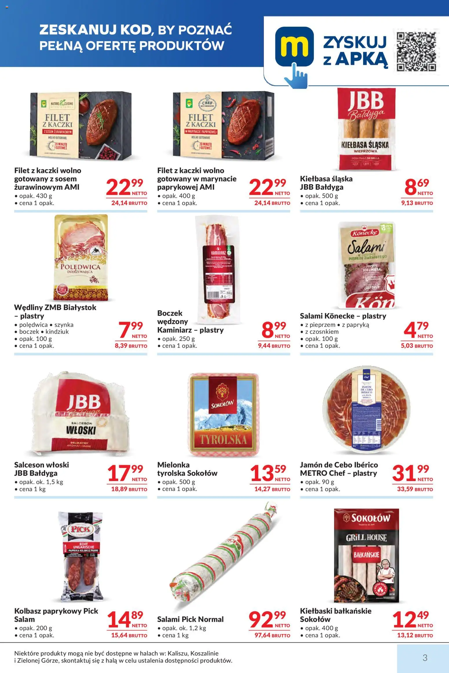 Makro gazetka od 04.08.2026 | Strona: 3 | Produkty: Kiełbasa, Kiełbaski, Boczek, Kindziuk