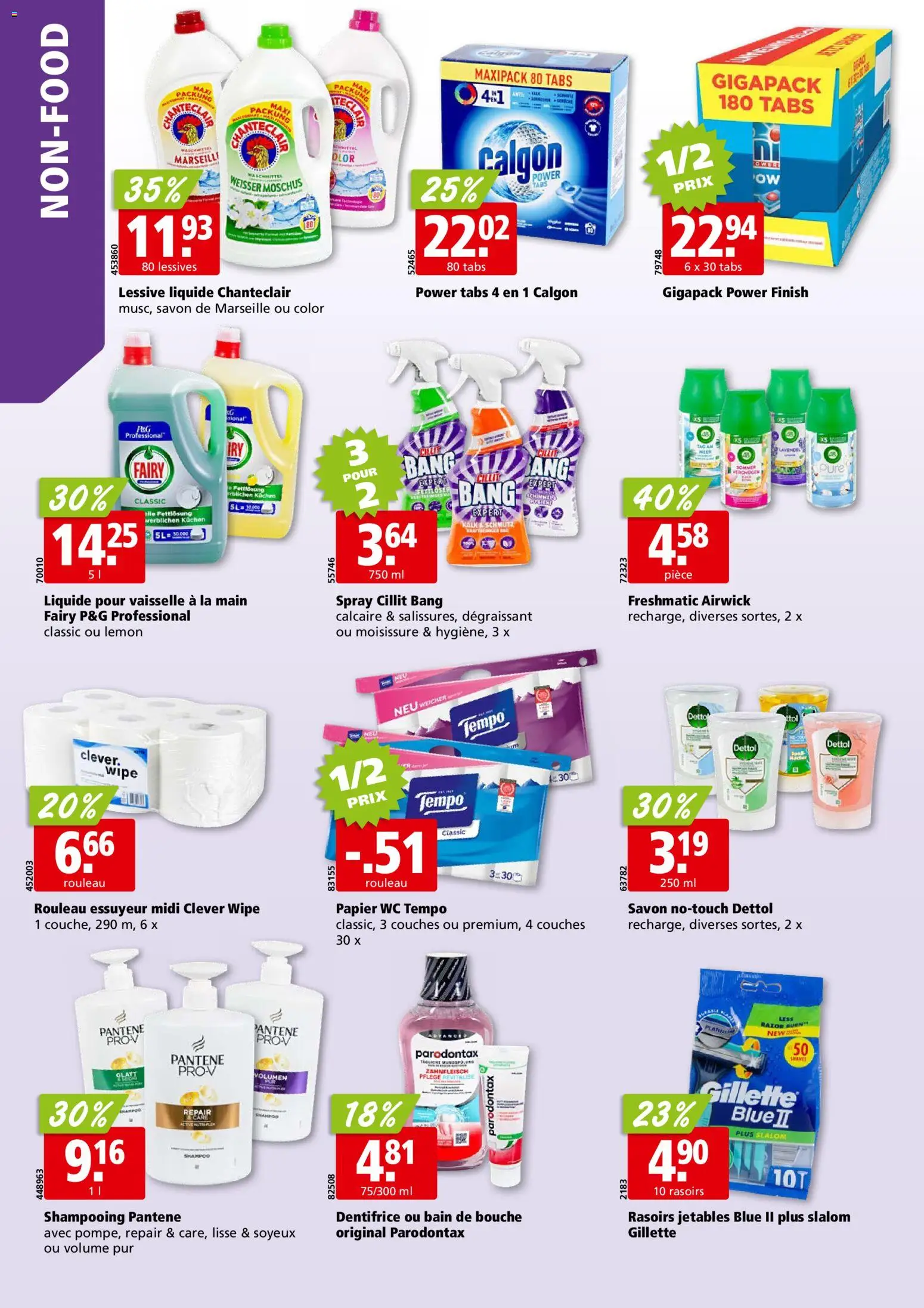 Aligro aktionen Chavannes, Matran, Genève, Sion – gültig ab 27.07.2026 | Seite: 30 | Produkte: Shampoo, Waschmittel
