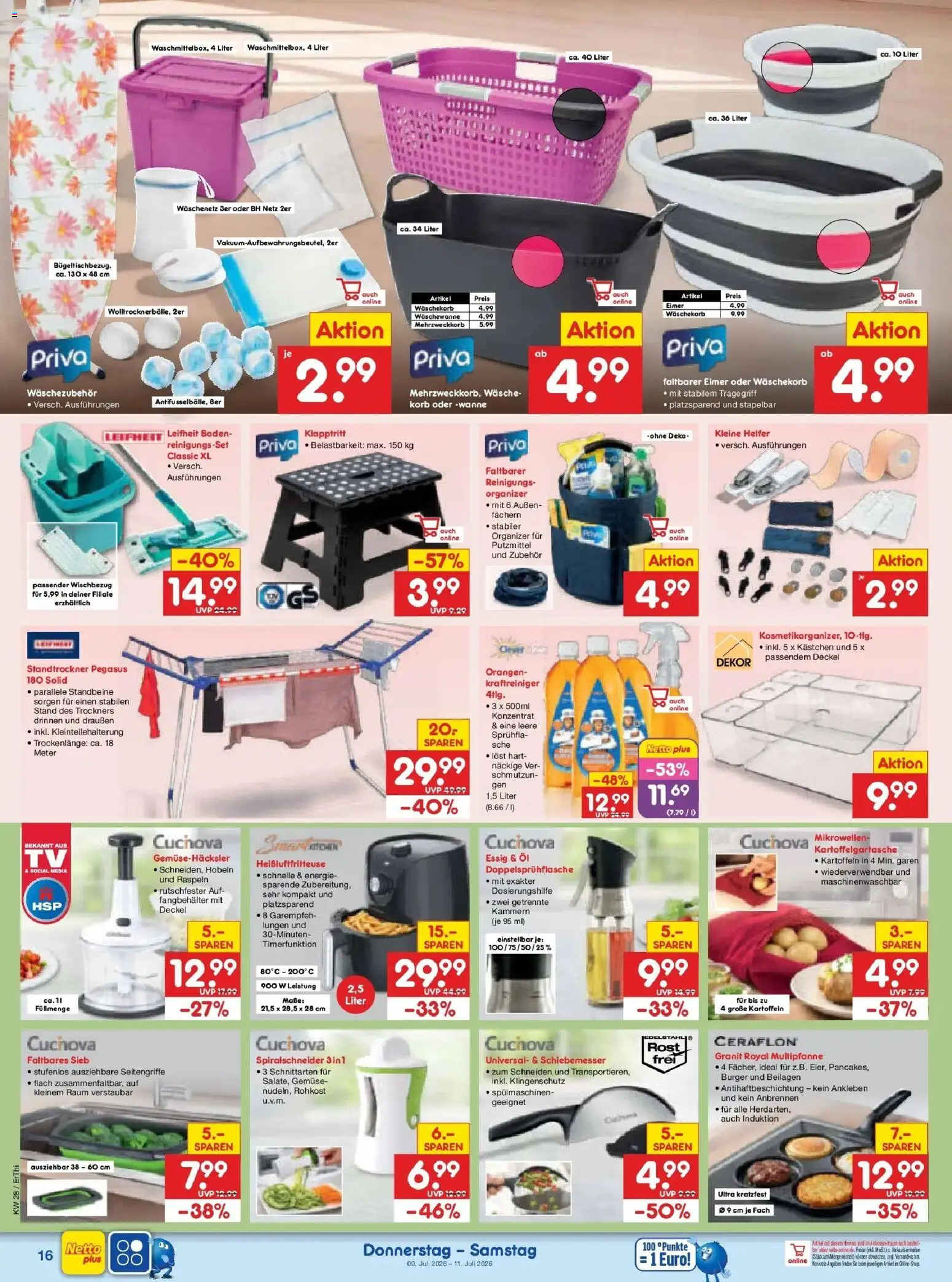 Netto Marken-Discount - Netto: Wochenangebote – gültig ab 05.07.2026 | Seite: 24 | Produkte: Essig, Korb, Orangen, Heißluftfritteuse