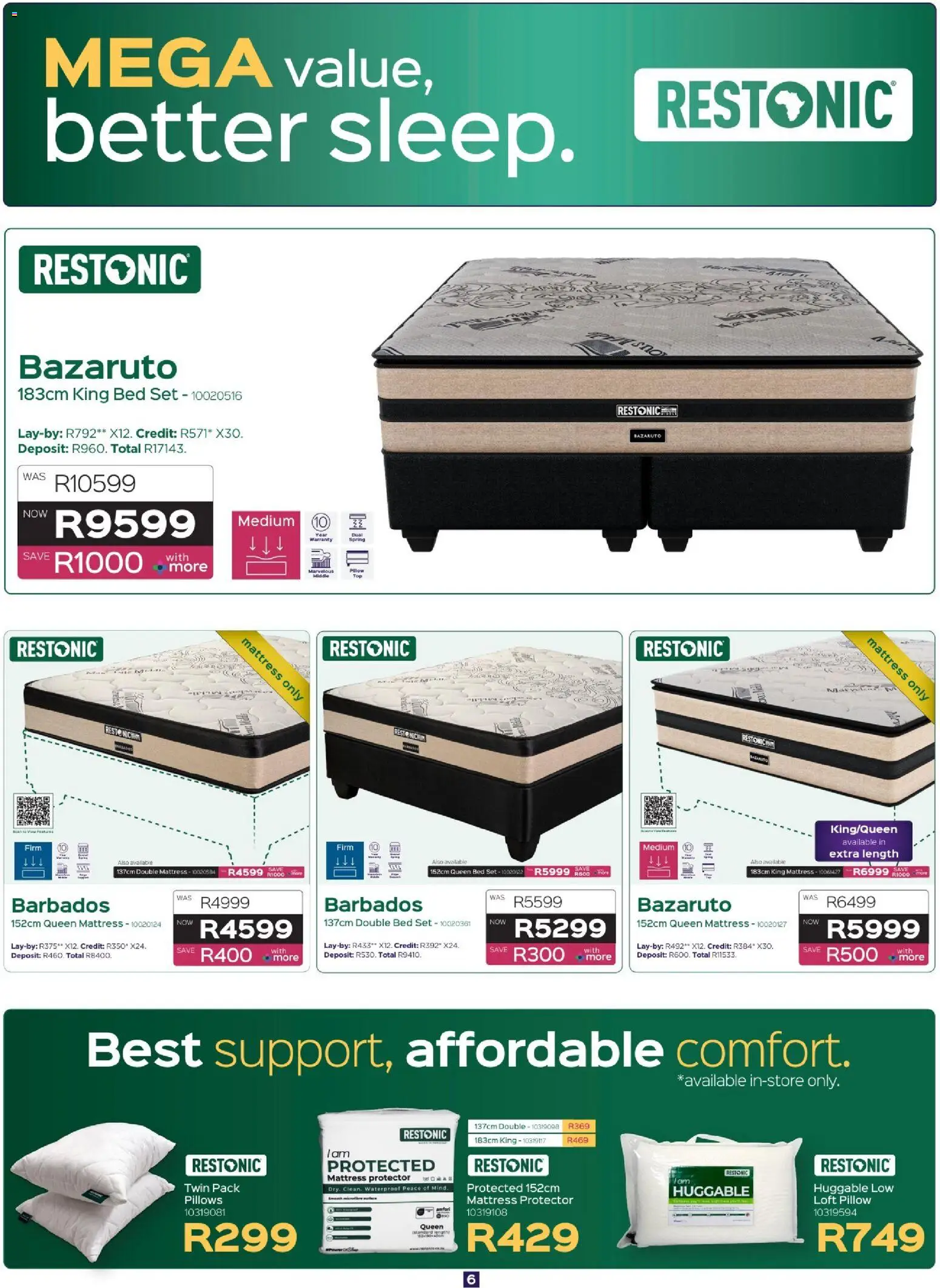 New Sleepmasters catalogue – valid from 16/07/2026 | Page: 6 | Products: Double bed, King bed, Bed, Pillow