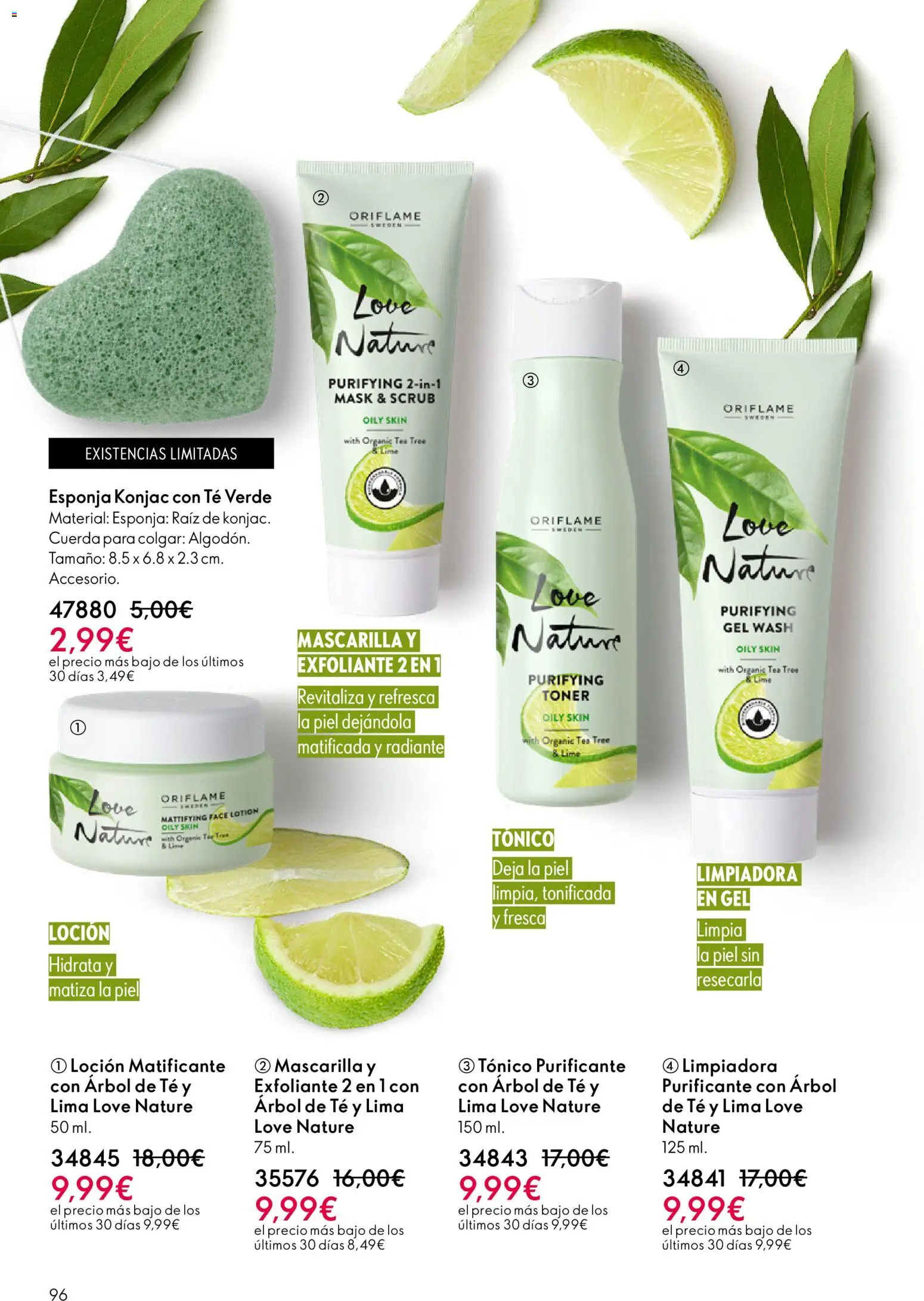 Oriflame - Catálogo Campaña 4 │ válido desde el 11.03.2026 | Página: 96 | Productos: Esponja, Lima, Γαύρος, Toner