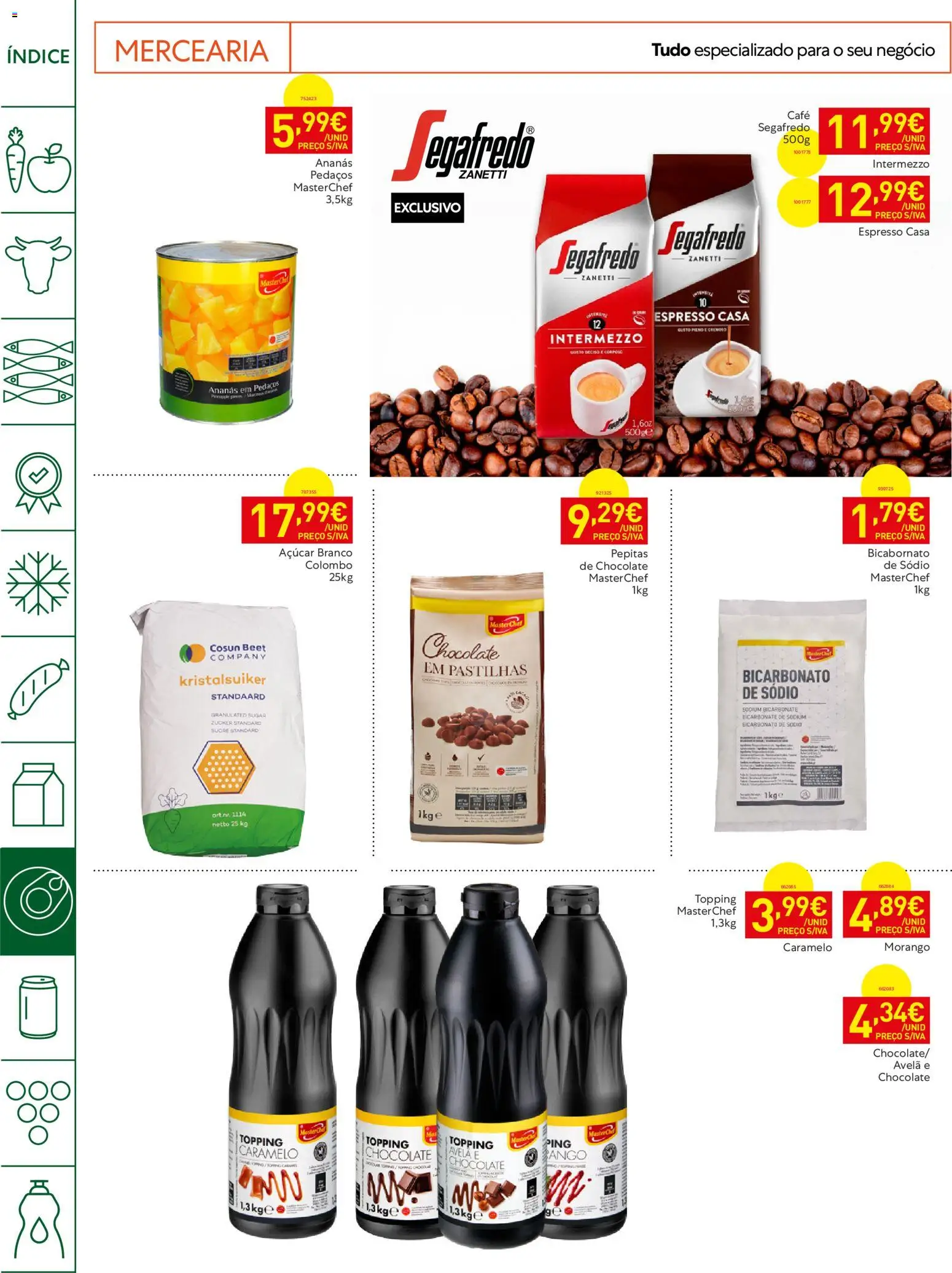 Recheio Horeca Madeira │ válido de 16.06.2026 | Página: 18 | Produtos: Bicarbonato de sódio, Chocolate, Bicarbonato, Açúcar