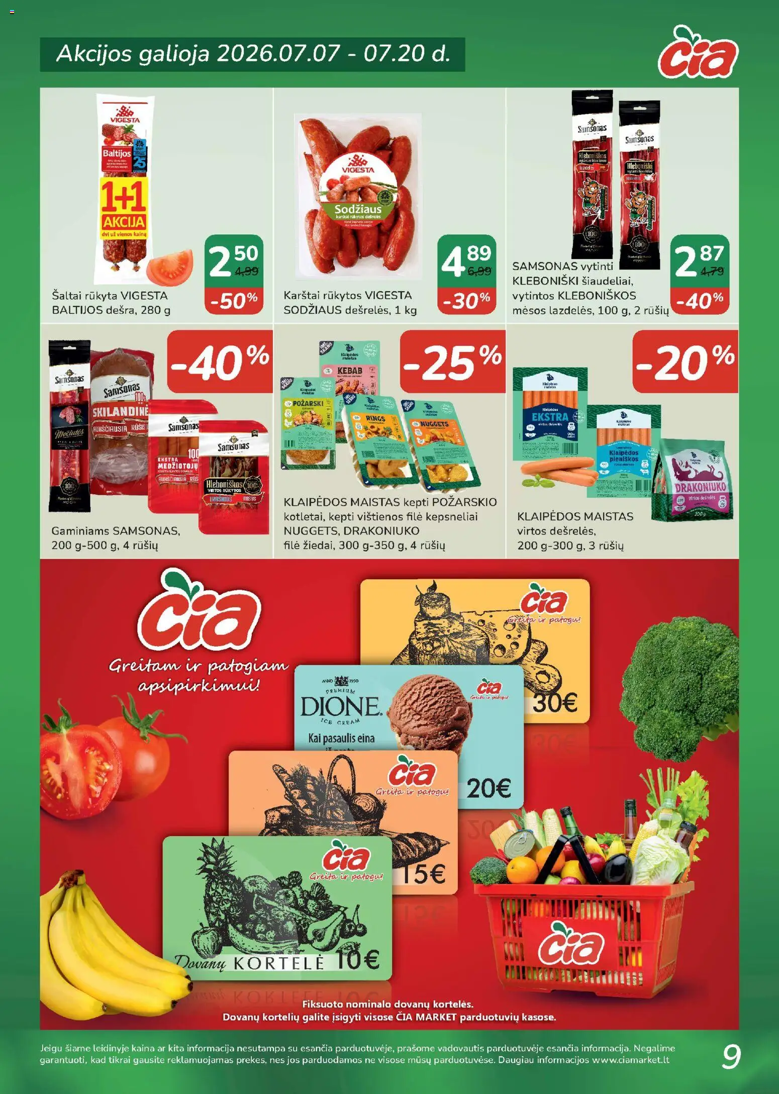 ČIA MARKET akcijos nuo 2026.07.07 | Puslapis: 9