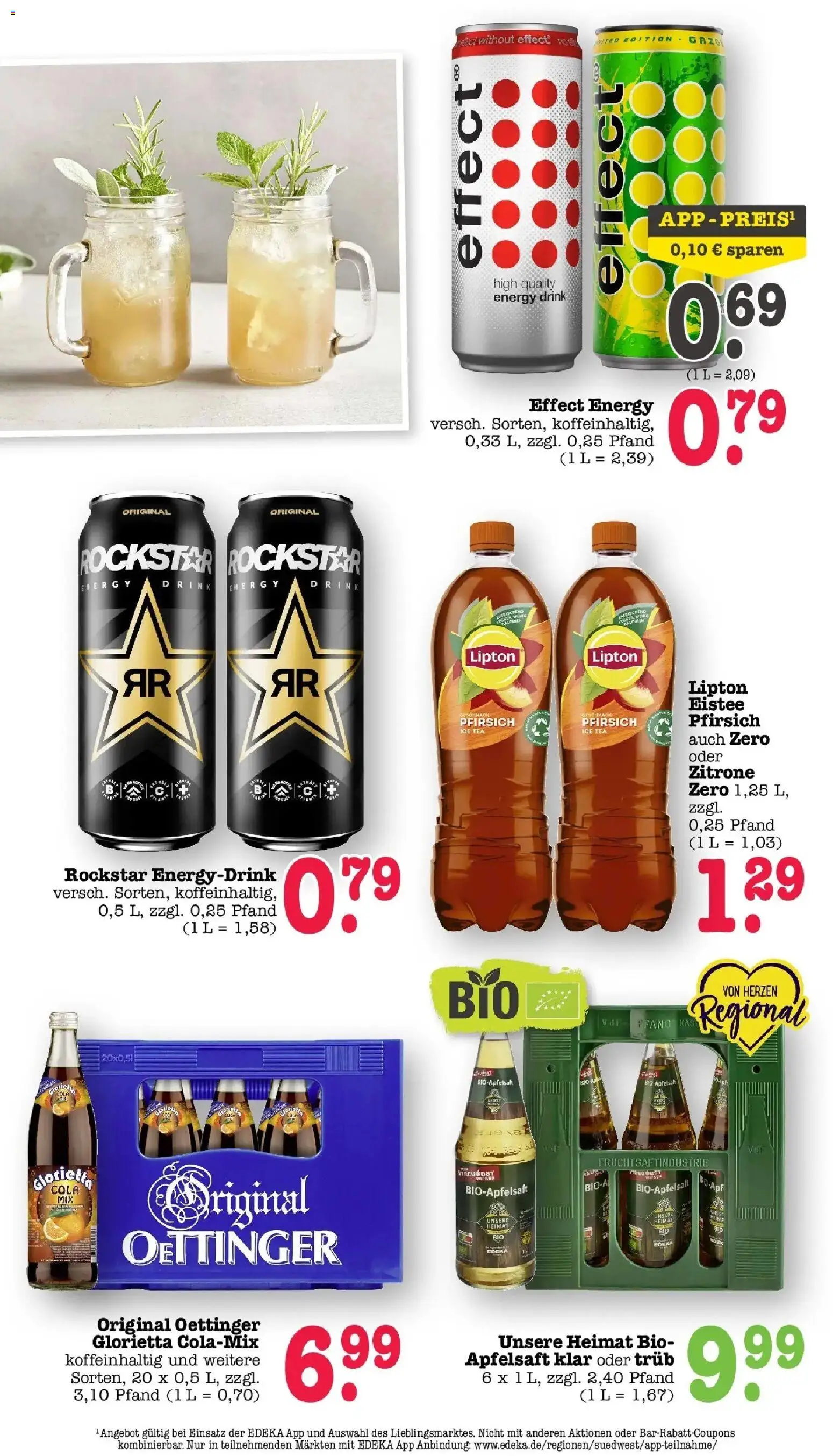 Edeka Prospekt Bühlertal (ab 19.10.2026) » Angebote Online | Seite: 61 | Produkte: Rockstar energy, Rockstar, Zitrone, Pfirsich