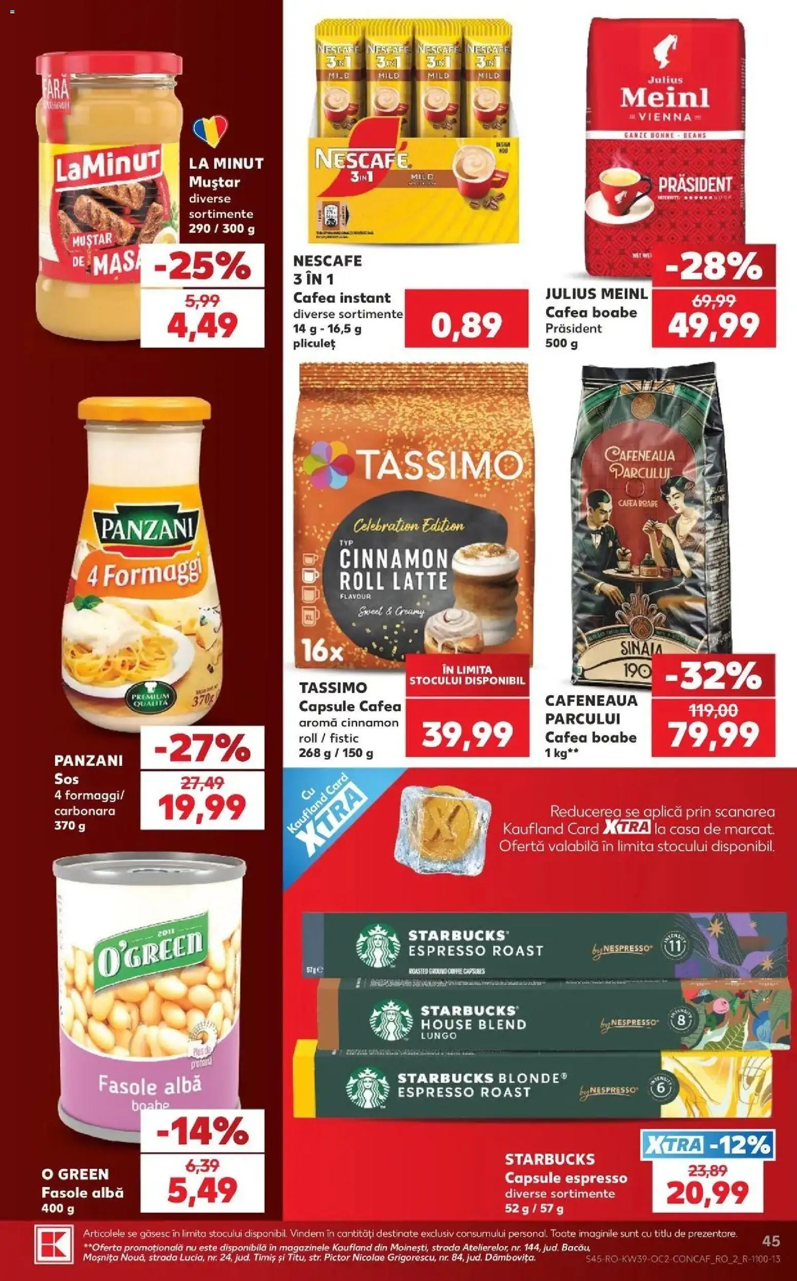 Kaufland Ploiești 23.09.2026 - Revista si Oferta | Pagină: 45 | Produse: Premium, Alba, Aplică, Cafea