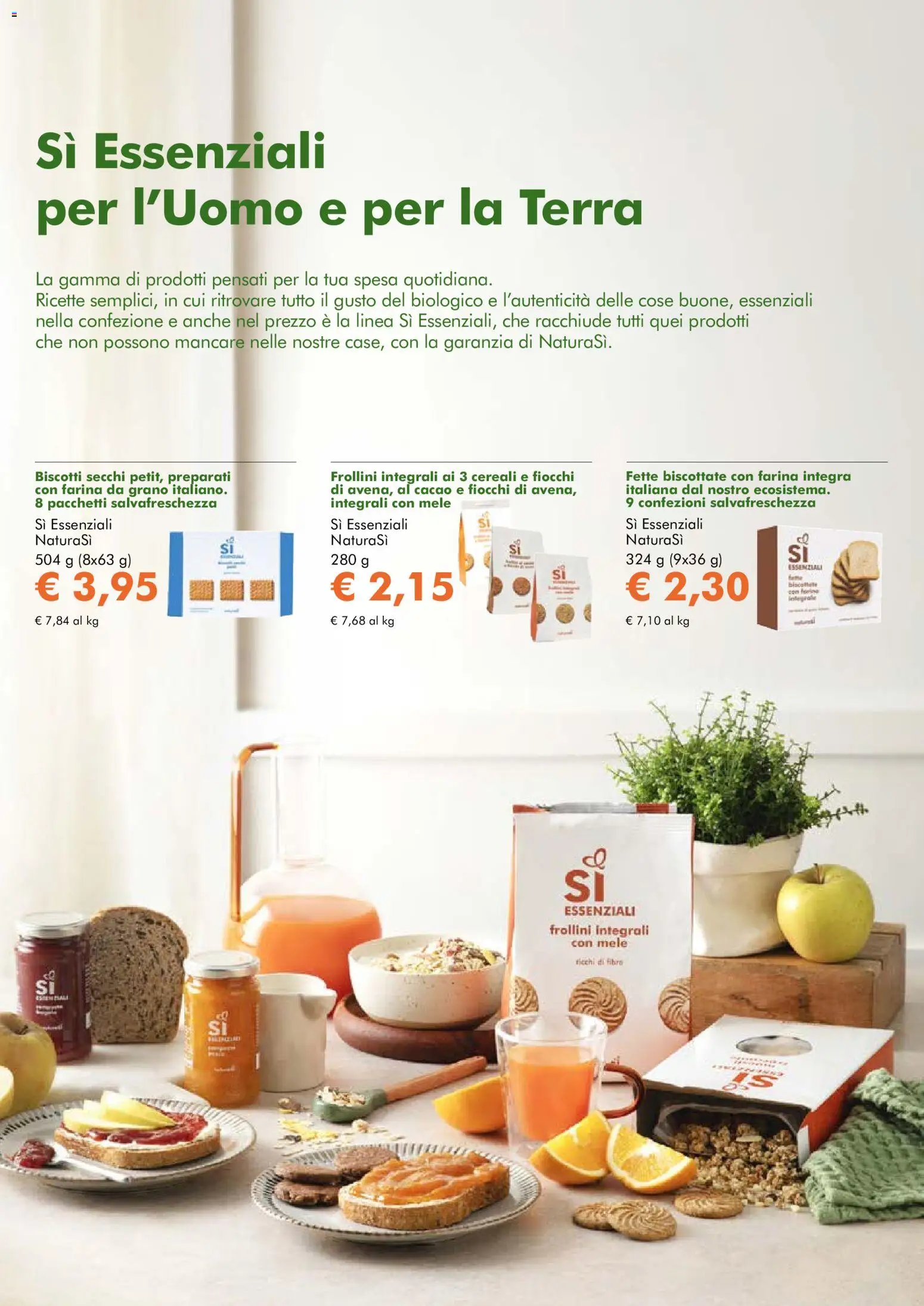 Volantino Natura Sì del 07/10/2026 | Pagina: 4 | Prodotti: Cereali, Biscotti, Frollini, Terra