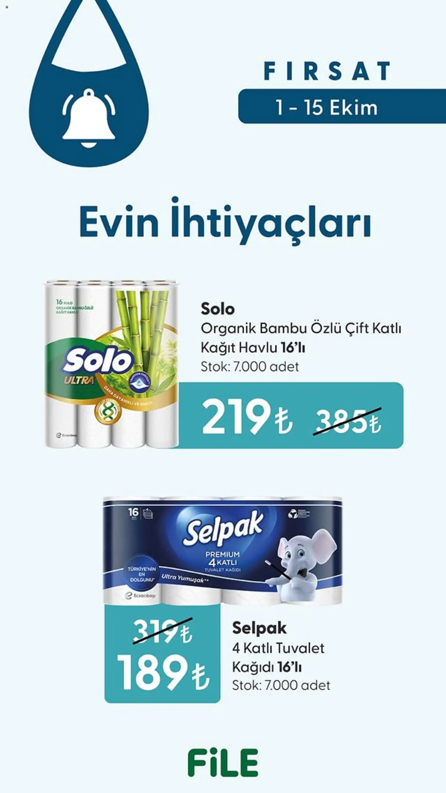 File Market aktüel ürünler kataloğu yayımlandı! Bu hafta 01 - 15 Ekim 2026 günü File Market indirimli ürünleri