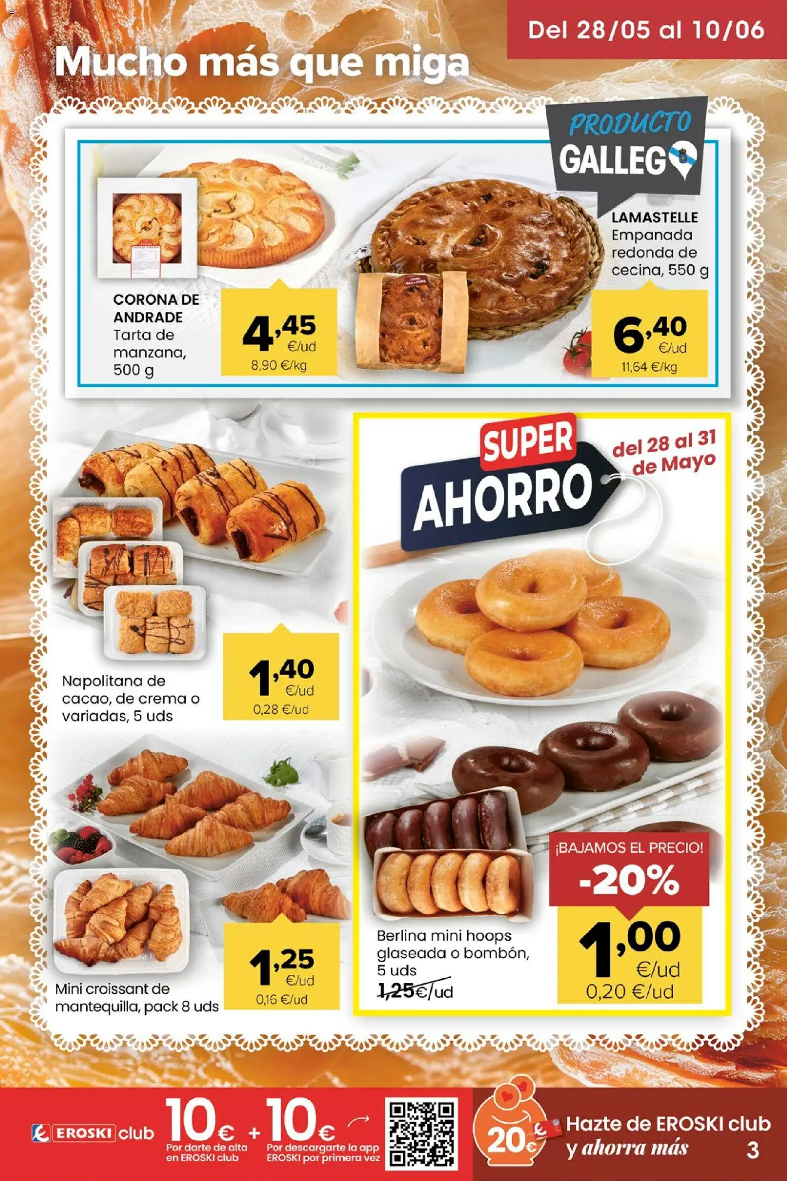 Eroski Miramos por ti! │ válido desde el 28.05.2026 | Página: 3 | Productos: Croissant, Crema
