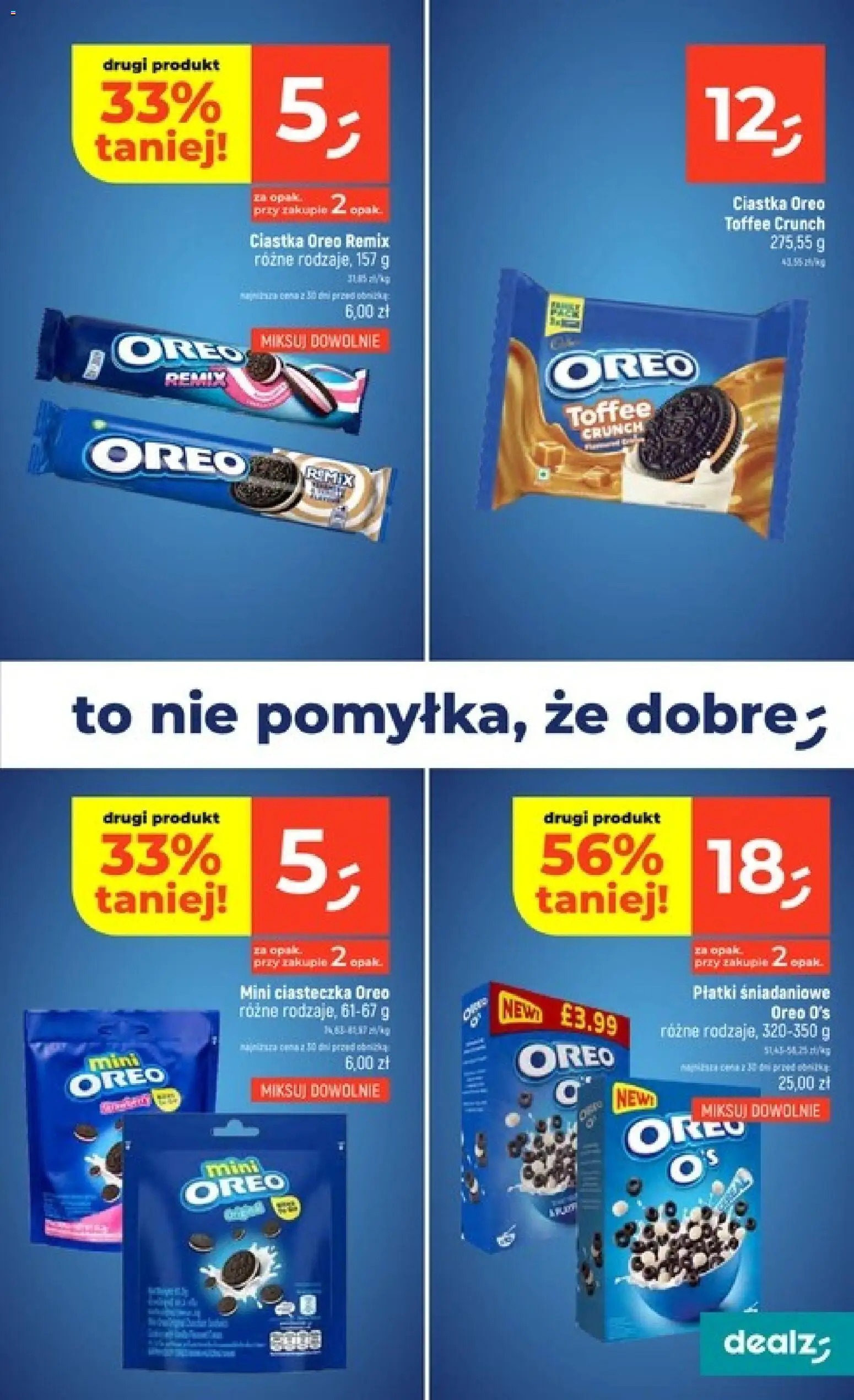 Dealz gazetka od 09.07.2026 | Strona: 17 | Produkty: Płatki śniadaniowe, Ciastka Oreo, Ciastka, Ciasteczka