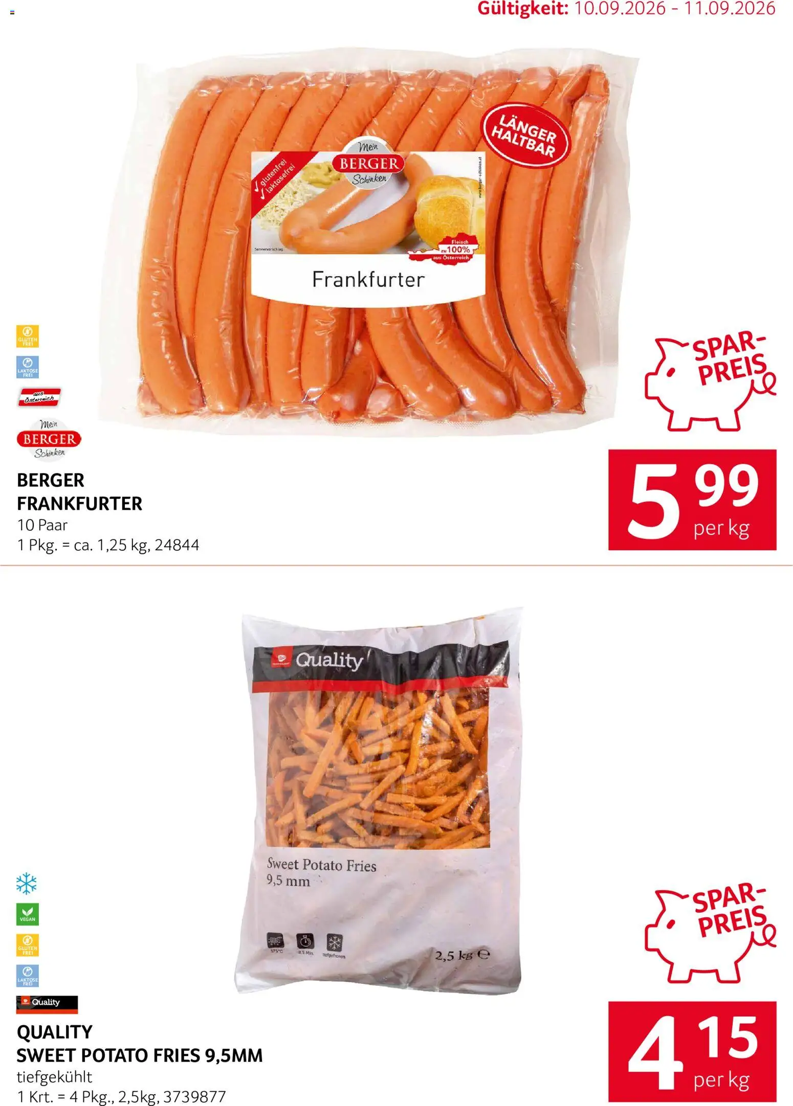 Transgourmet Spar Tage - 10% gültig ab 10.09.2026 | Seite: 3 | Produkte: Schinken