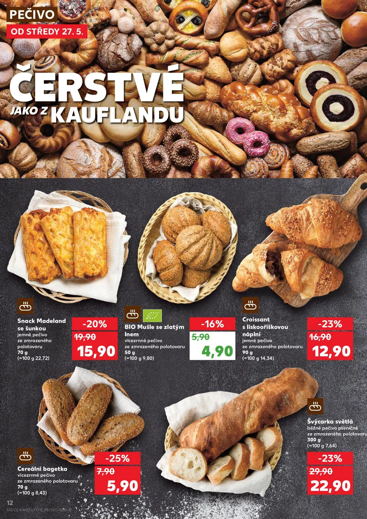 Kaufland leták - Ostrava od 27.05.2026 | Strana: 12 | Produkty: Pečivo, Croissant