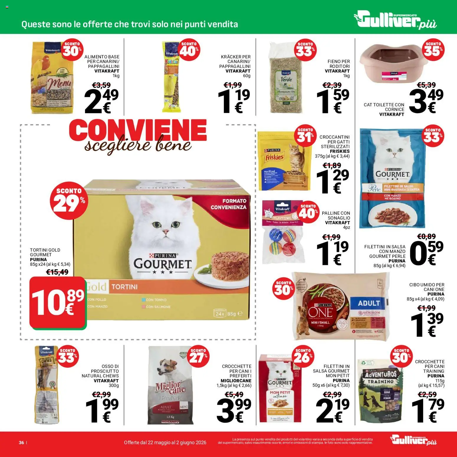 Volantino Gulliver del 22.05.2026 | Pagina: 36 | Prodotti: Manzo, Salsa, Prosciutto, Crocchette