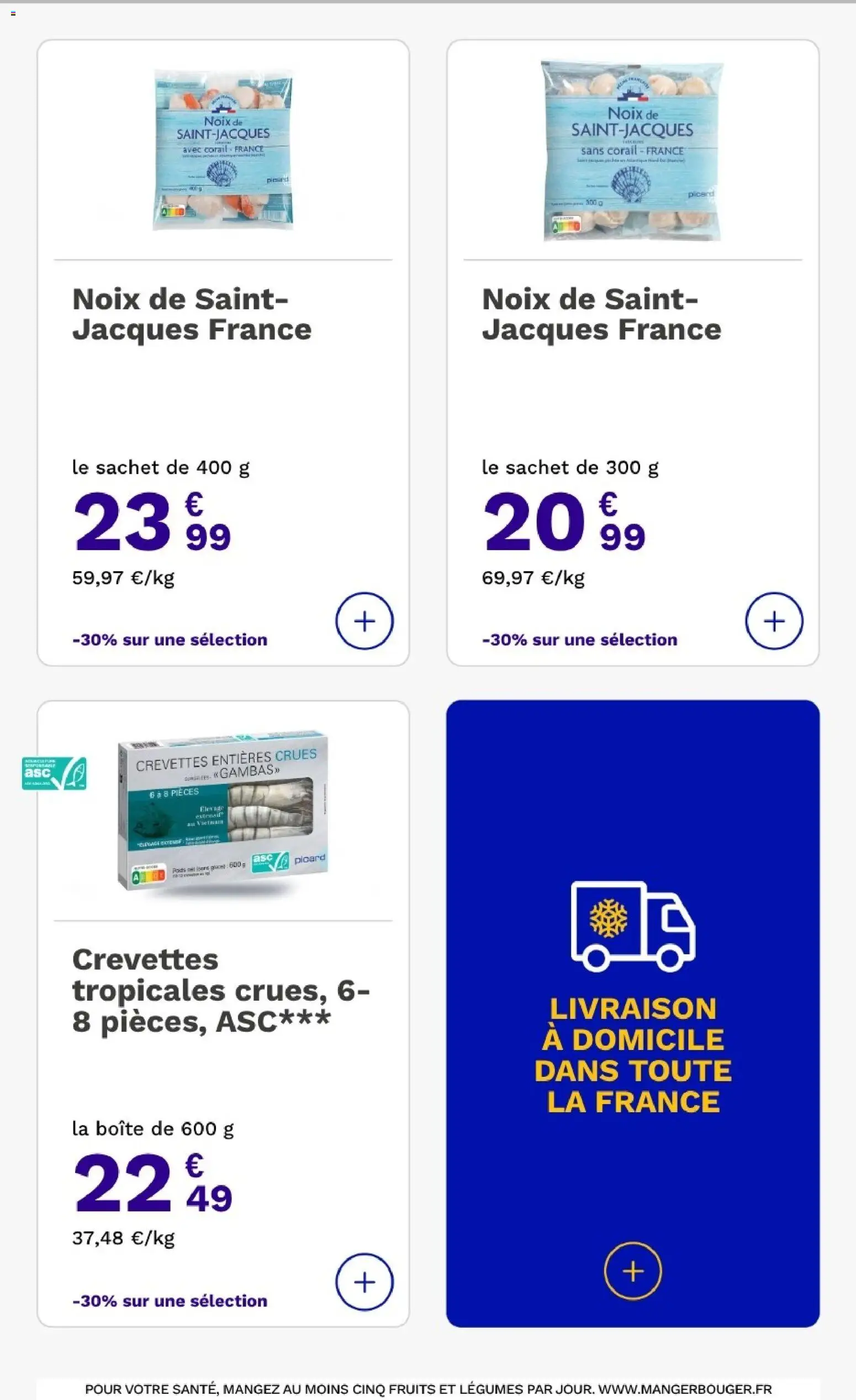 {H1} | Page: 9 | Produits: Noix de saint jacques, Crevettes, Fruits, Noix