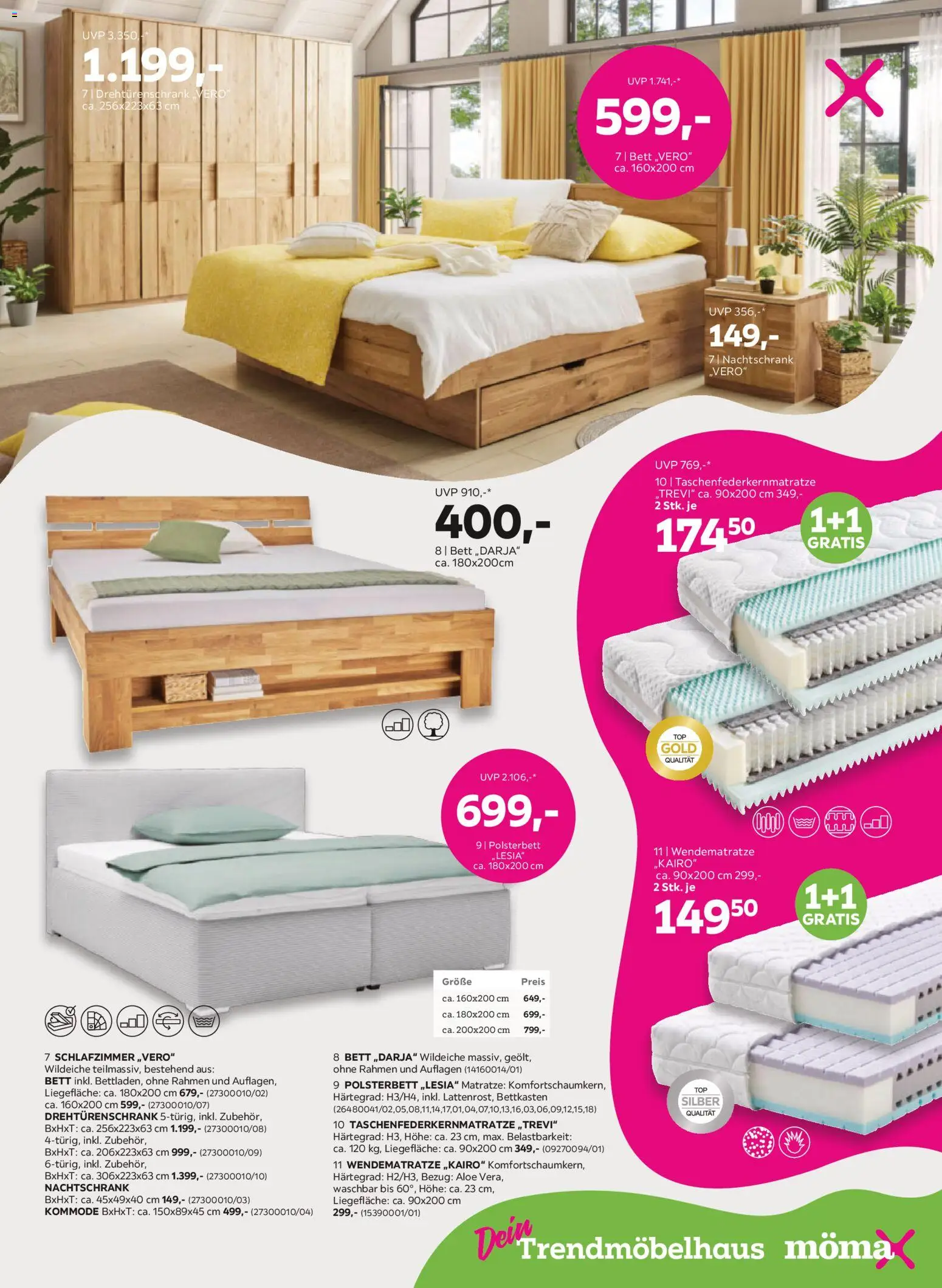 Mömax Prospekt aktuell gültig ab 29.09.2026 | Seite: 5 | Produkte: Bett, Matratze, Kommode