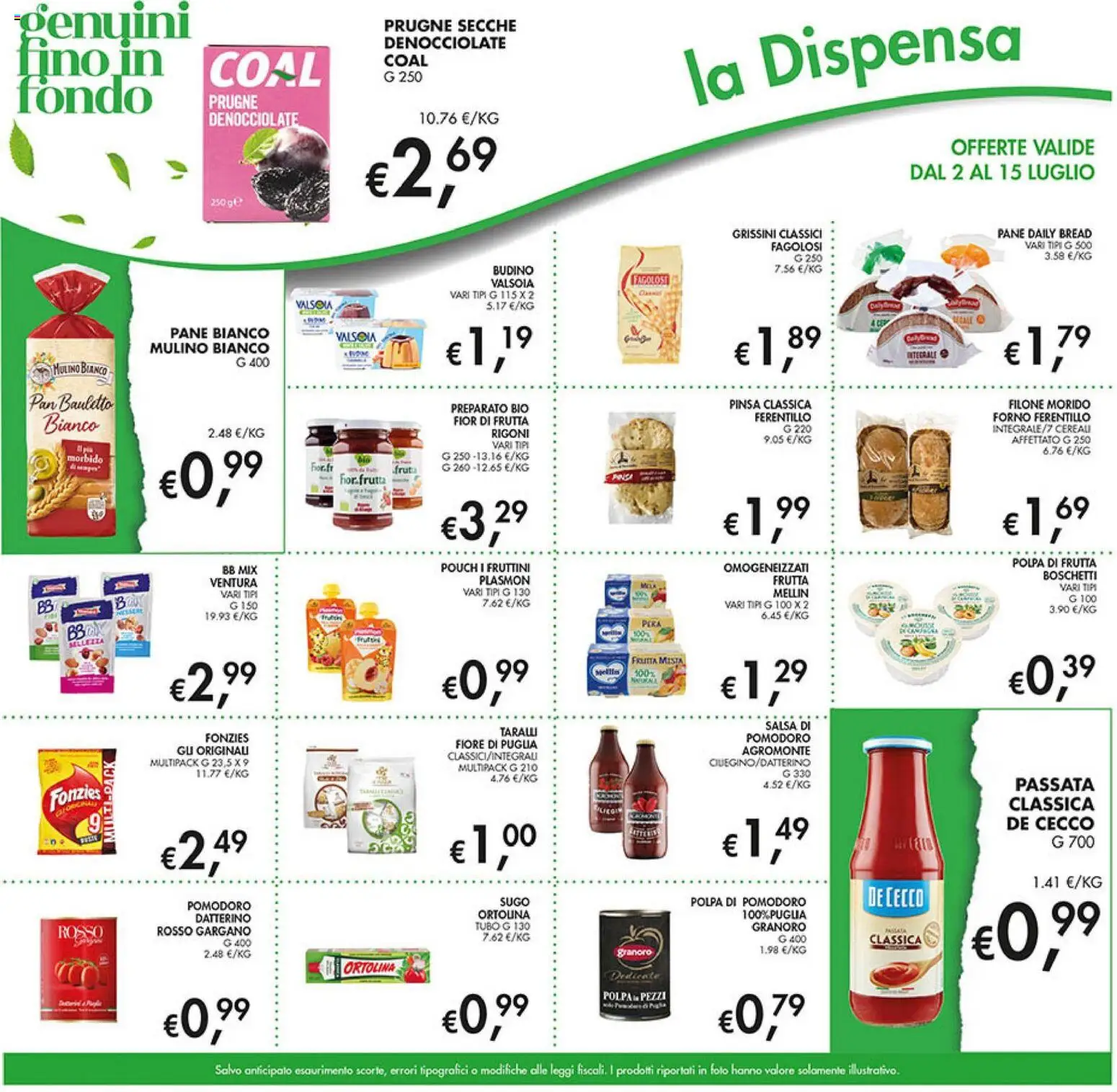 Volantino Coal del 02/07/2026 | Pagina: 19 | Prodotti: Pane, Taralli, Grissini, Forno