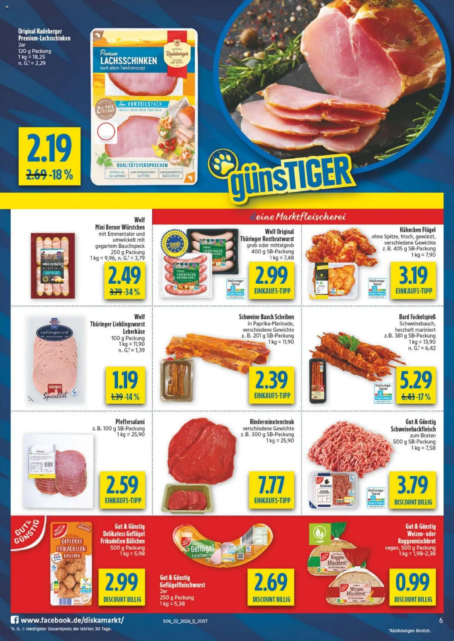 Diska - Diska Angebote Sachsen-Thüringen KW22 – gültig ab 26.05.2026 | Seite: 6 | Produkte: Hahnchen, Fleisch, Leberkase
