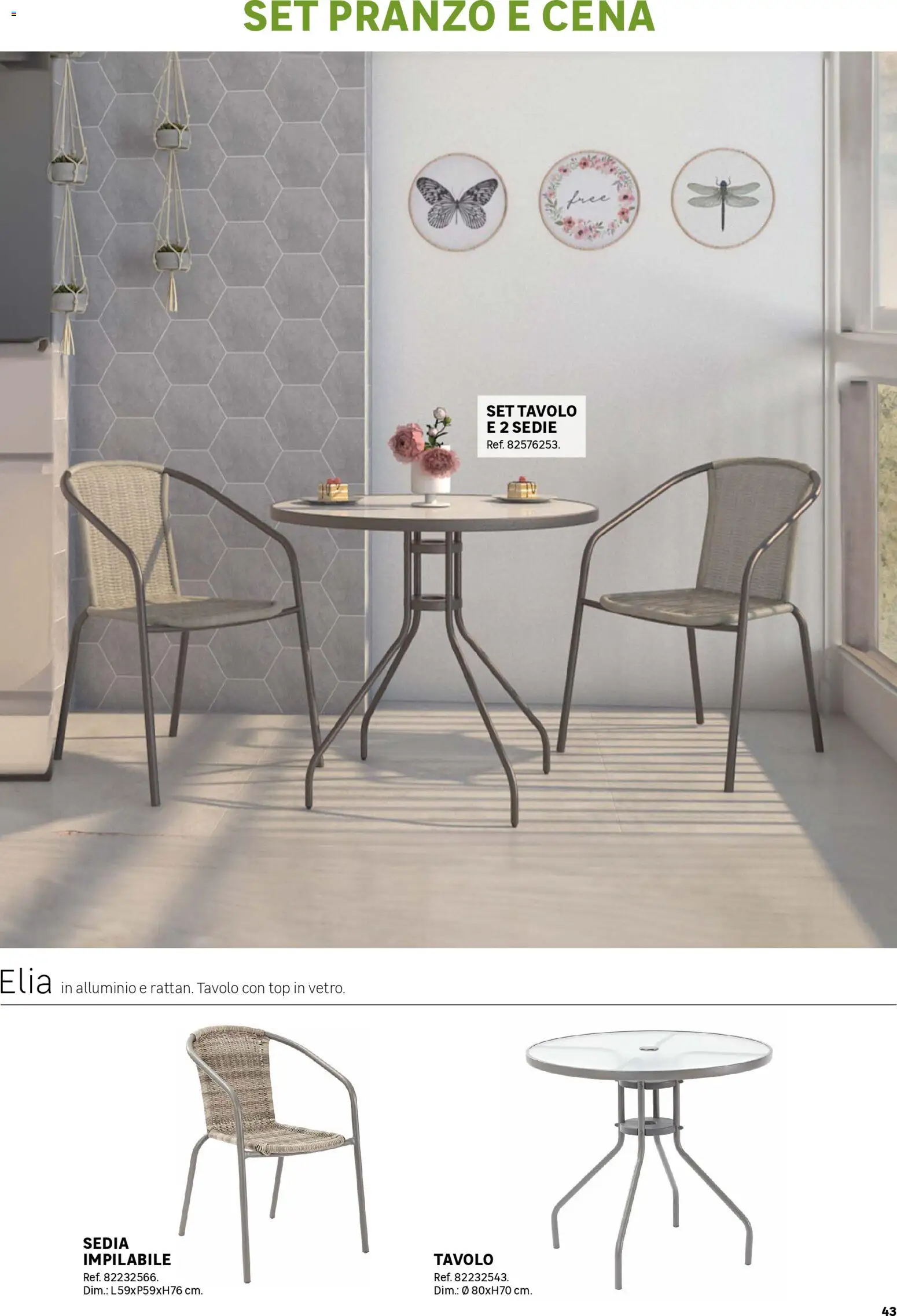 Volantino Leroy Merlin del 01/04/2026 | Pagina: 43 | Prodotti: Top, Alluminio, Tavolo, Sedia