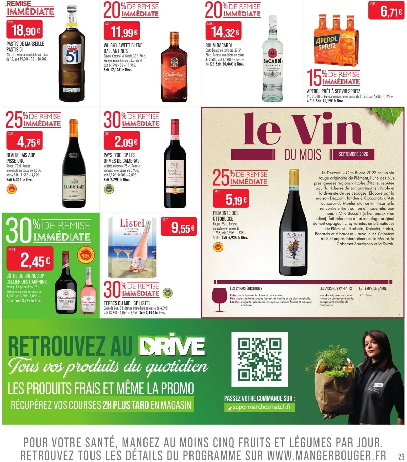 {H1} | Page: 23 | Produits: Charcuterie, Aperol, Vanille, Vin