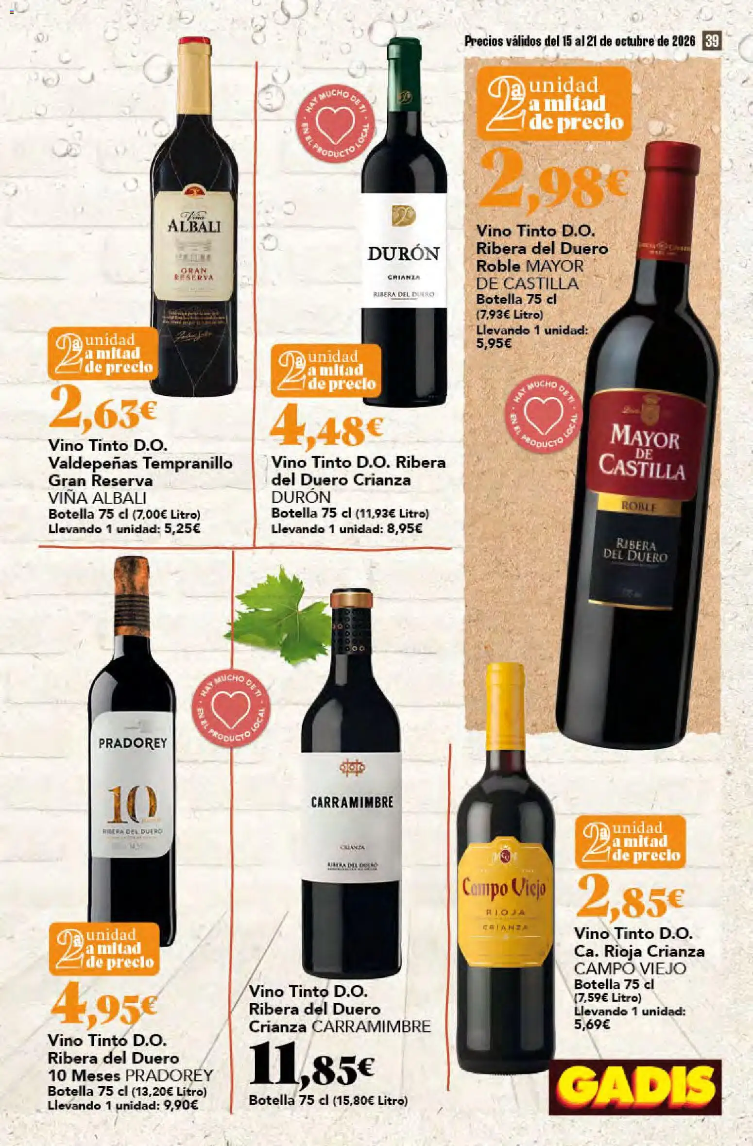 Gadis - folleto │ válido desde el 15/10/2026 | Página: 39 | Productos: Vino tinto, Vino
