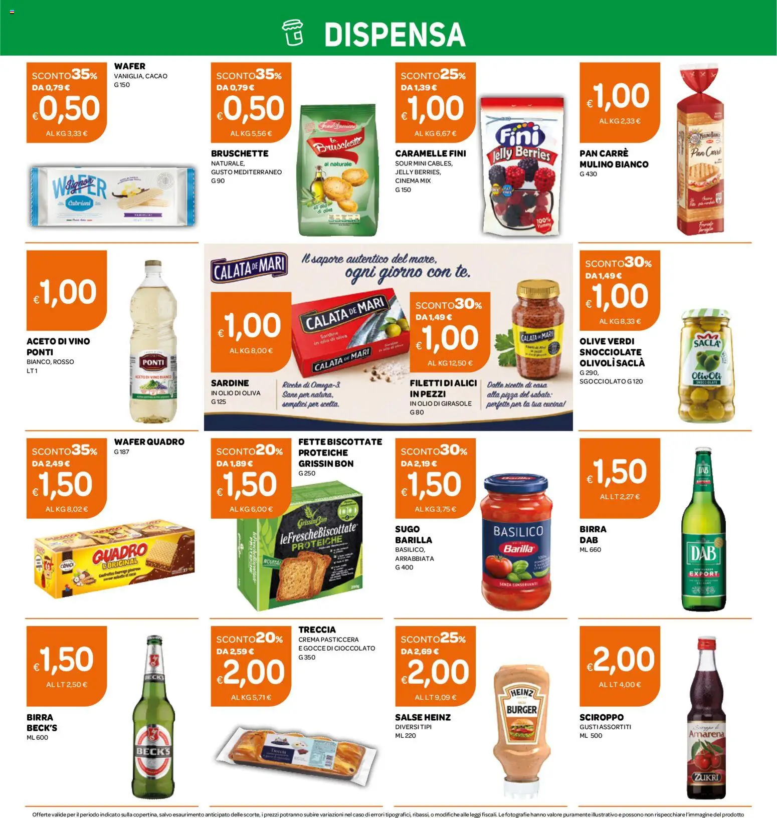 Volantino Ekom del 16.06.2026 | Pagina: 10 | Prodotti: Birra, Olive, Amarena, Alici