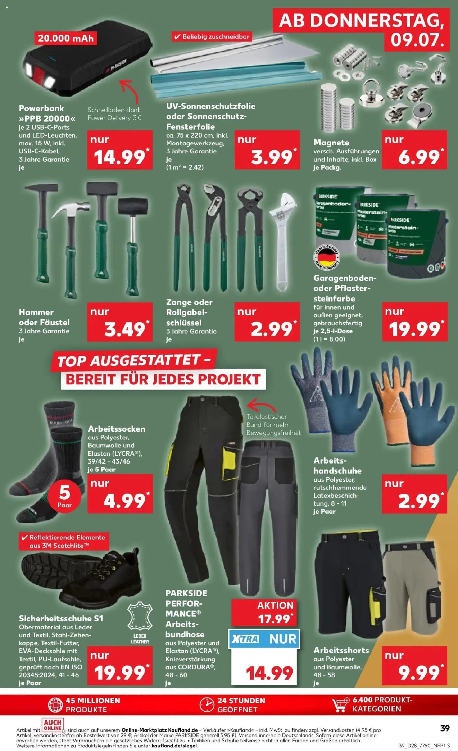 Kaufland Prospekt Steinheim An Der Murr – gültig ab 09.07.2026 | Seite: 39 | Produkte: Top, Box, Handschuhe, Powerbank